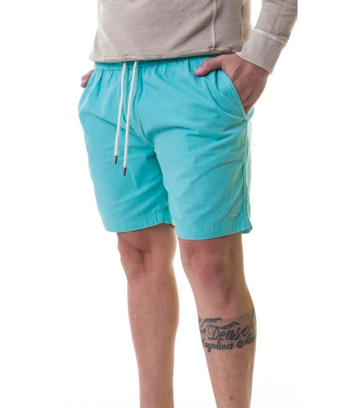 Shorts Aburguesia Sarja Slim Fit Turquesa