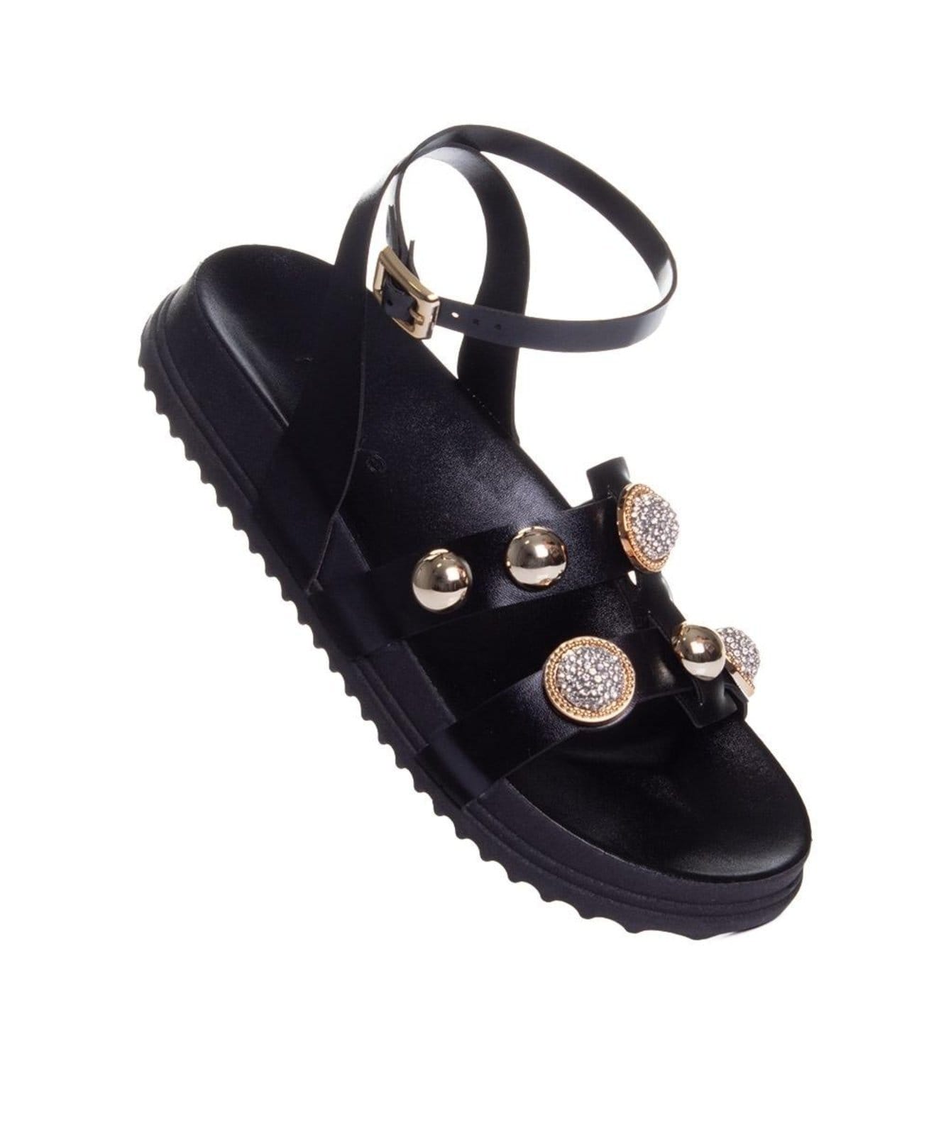 Vista 2 Sandália Flatform Pixolé Preto Pixolé incolor