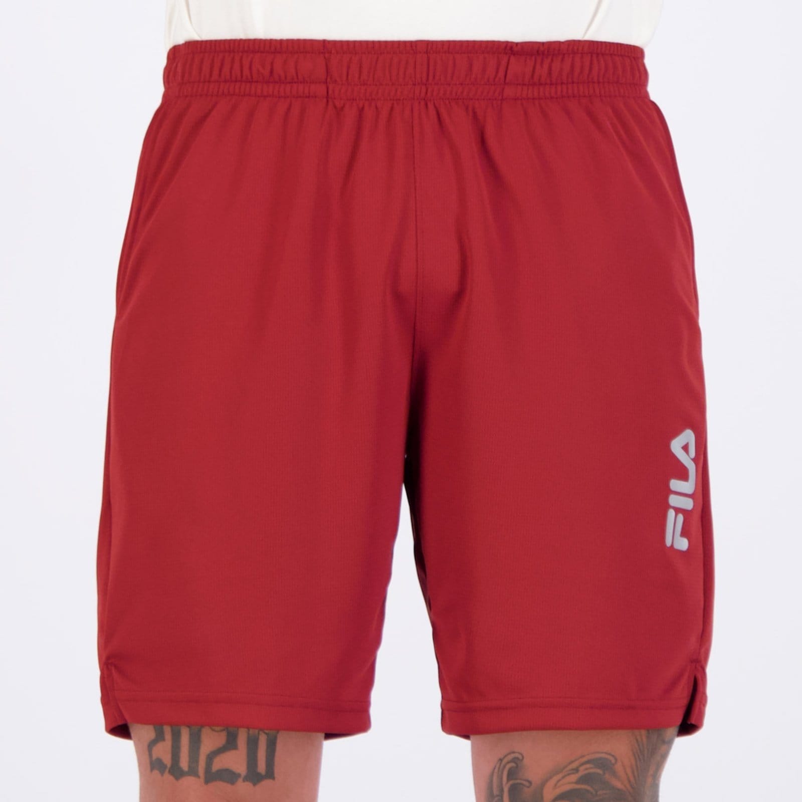 Vista principal Bermuda Fila Sports Myler 8 Bordô Fila vermelho