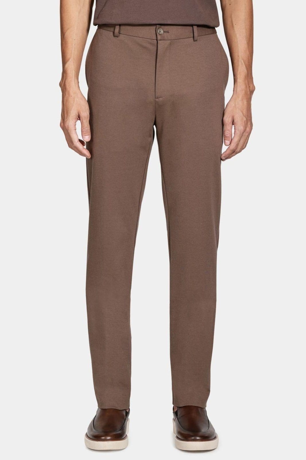 Vista 2 Calça Alfaiataria Aramis Malha Cós Elástico Charuto Aramis marrom