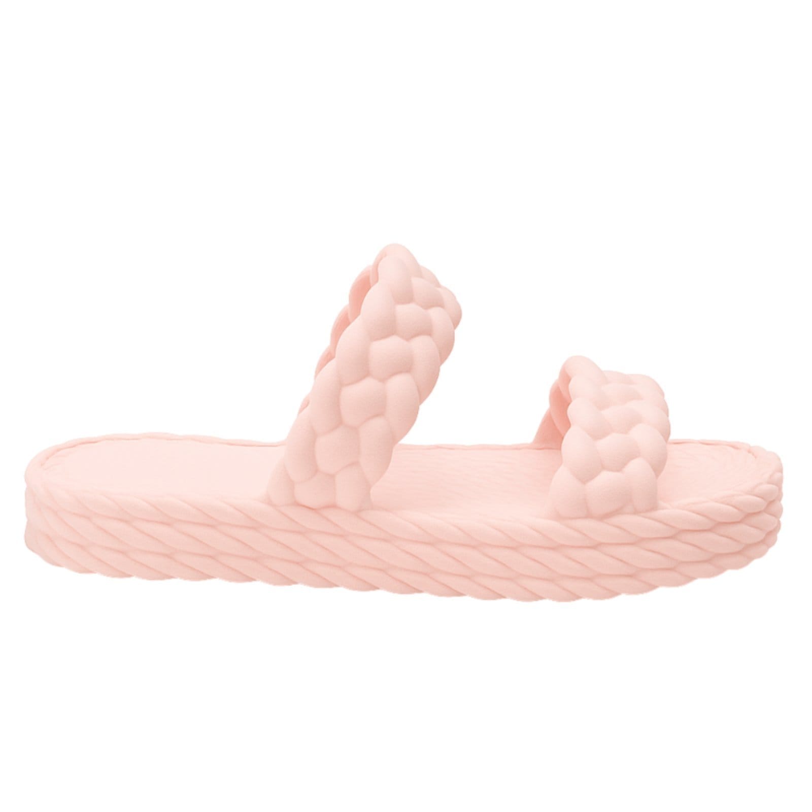 Chinelo Papete Slide Nuvem Plataforma Tiras Trançadas Corda Confortável Moda Feminina Praia Verão - 2