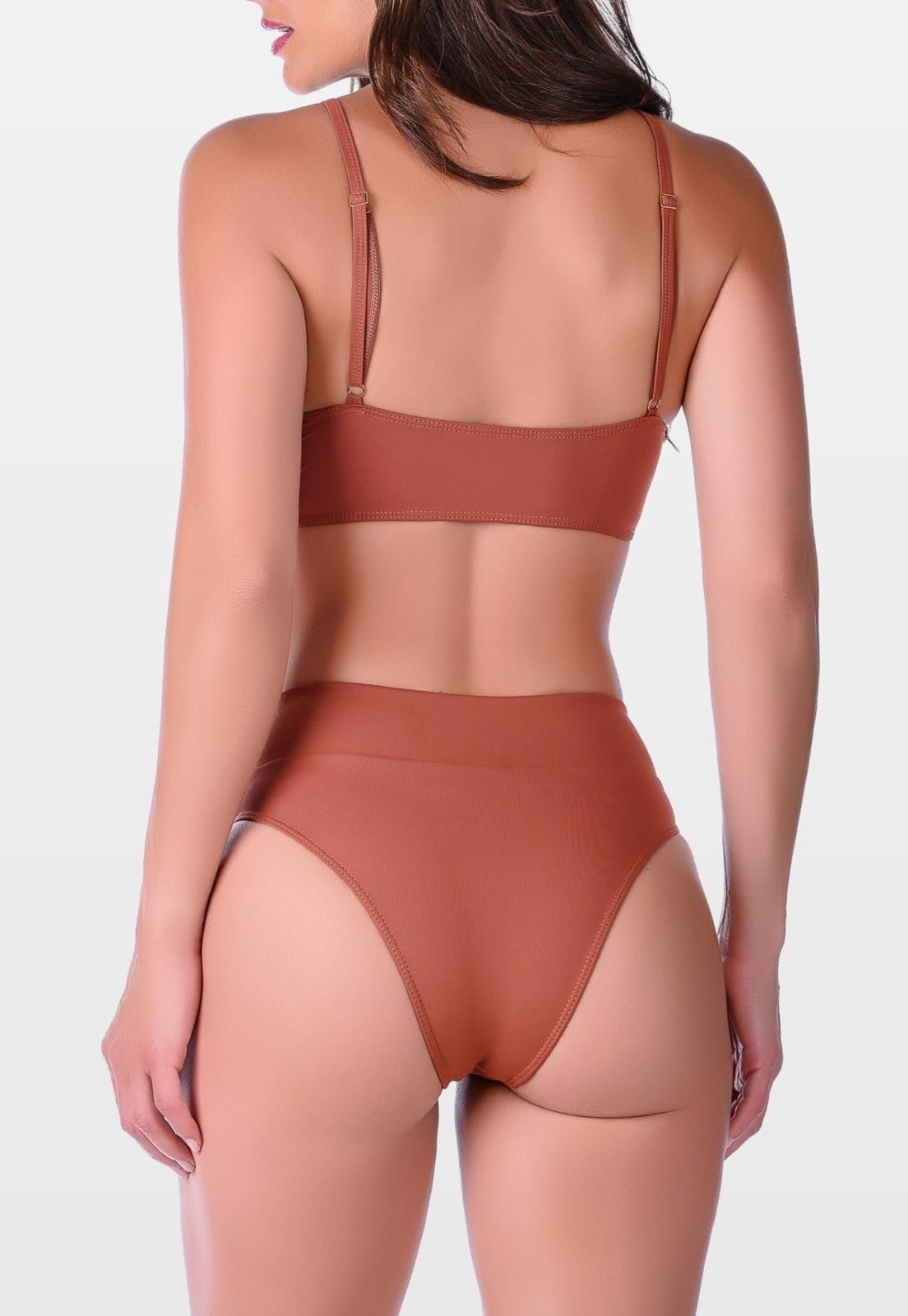 Vista 2 Biquíni Summer Soul Transpassado Bojo Removível Cintura Baixa Cós Duplo Summer Soul marrom