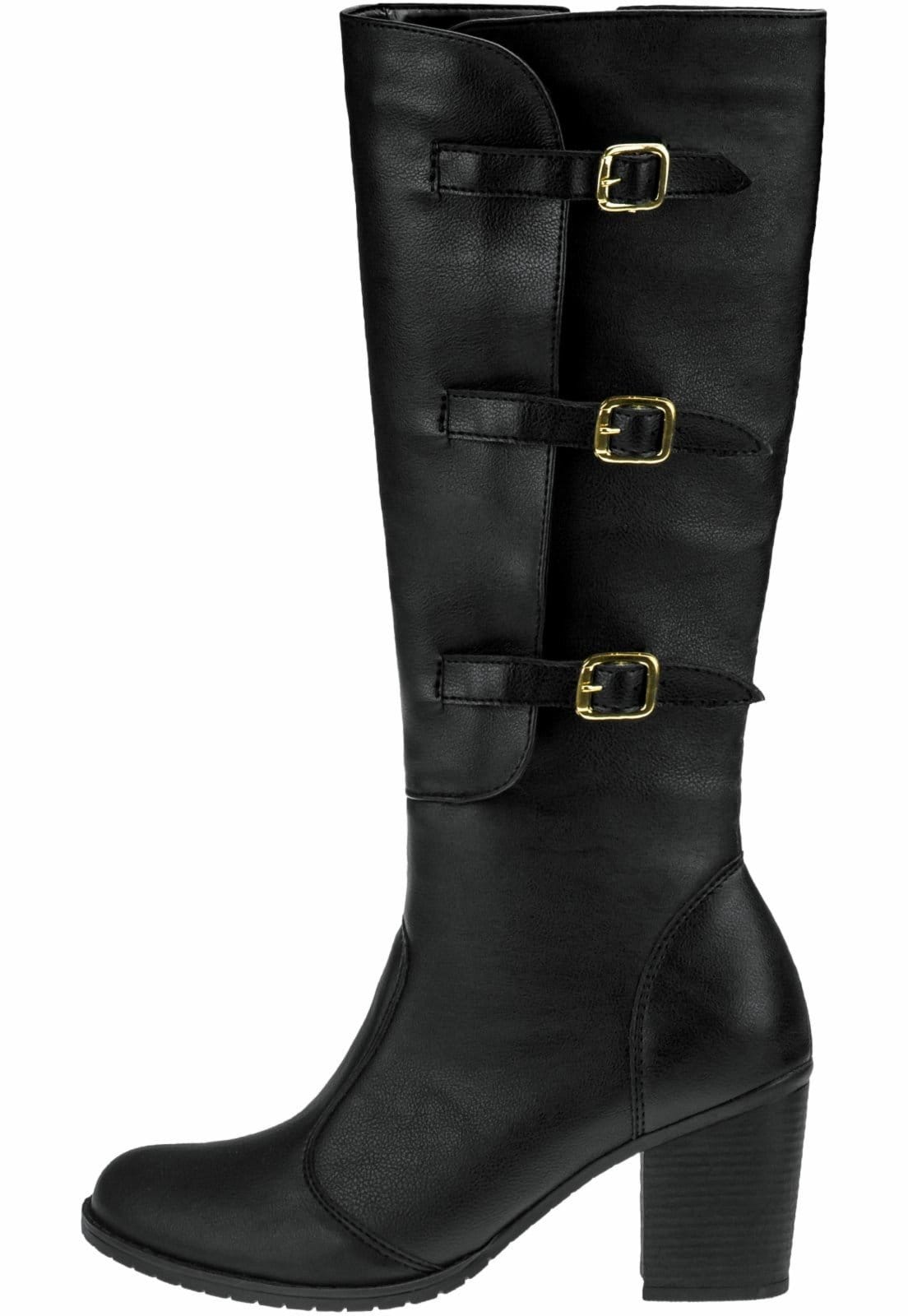 Vista 2 Bota Gigil Cano Alto Salto Napa Gigil preto