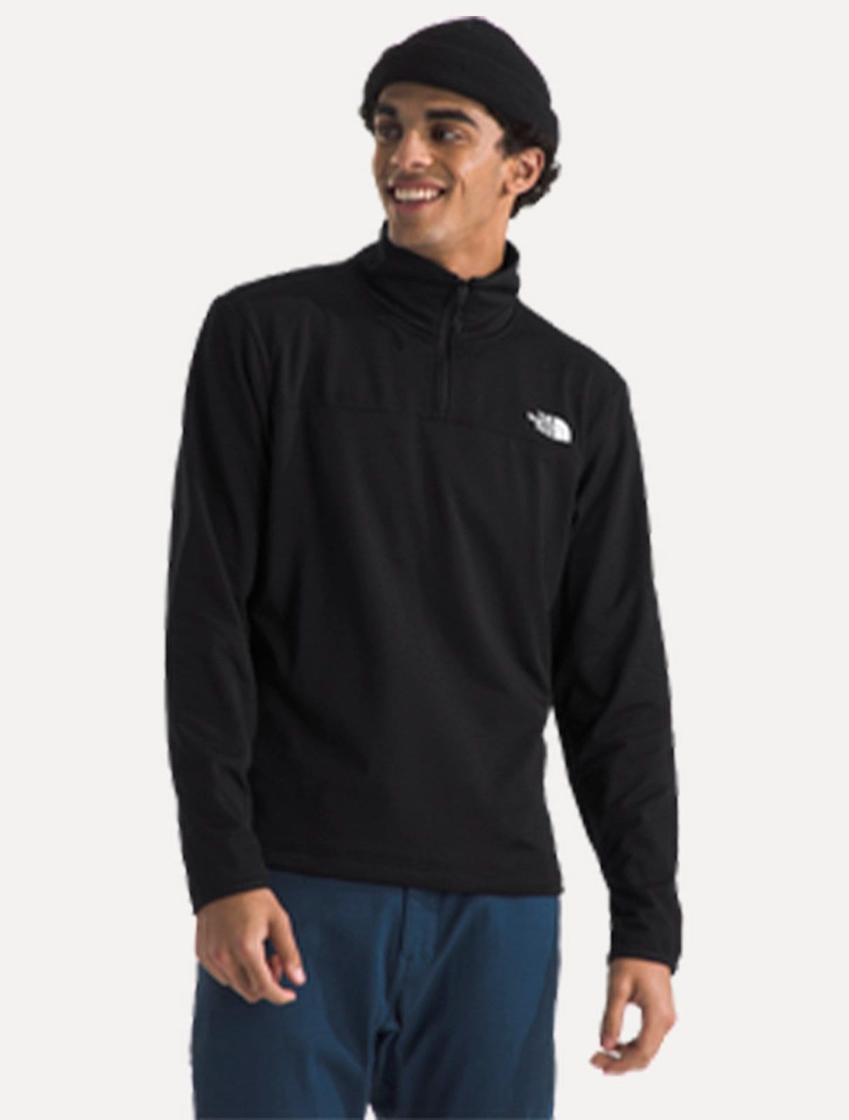 Blusa The North Face Masculina Pulover Cedar Trail Grid Fleece 1/4 ZIP Preta