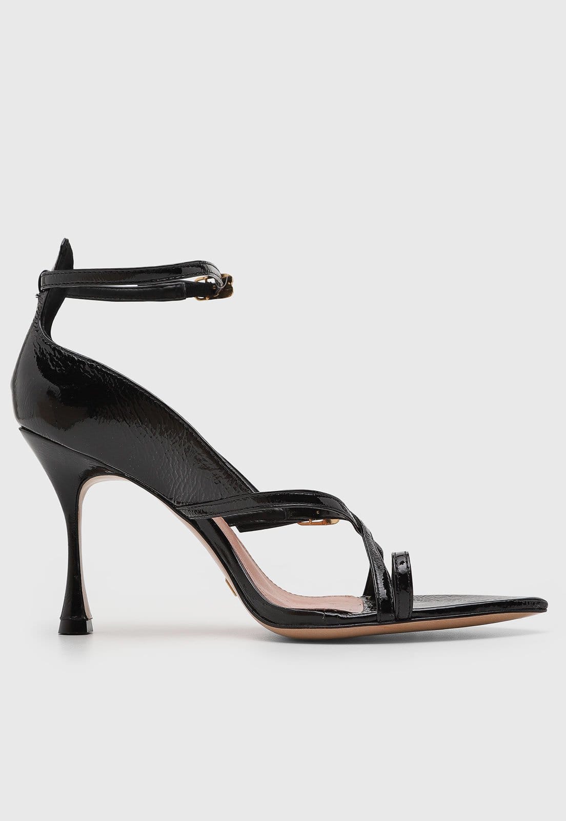 Vista 2 Sandália Feminina Vicenza Salto Fino Preta Vicenza preto