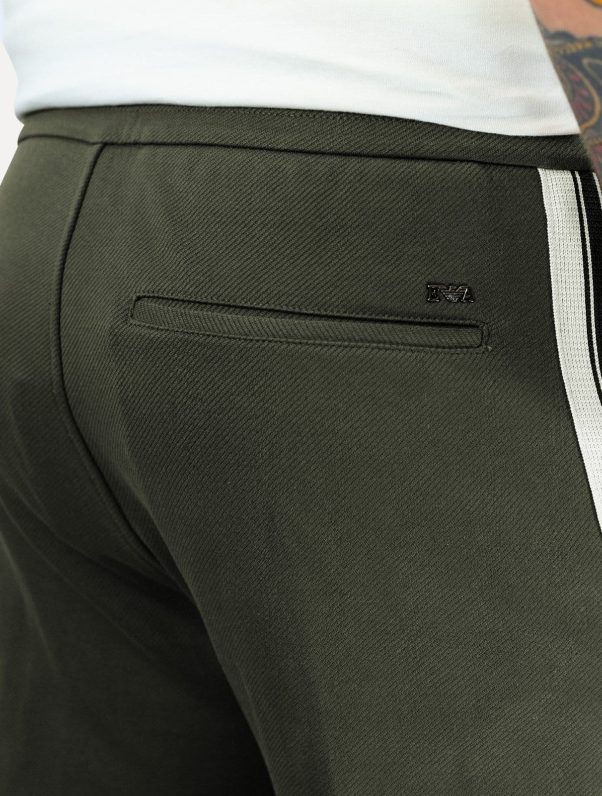 Vista 2 Calça Moletom Empório Armani Masculina Lã Barra Fechada Escuro Emporio Armani verde