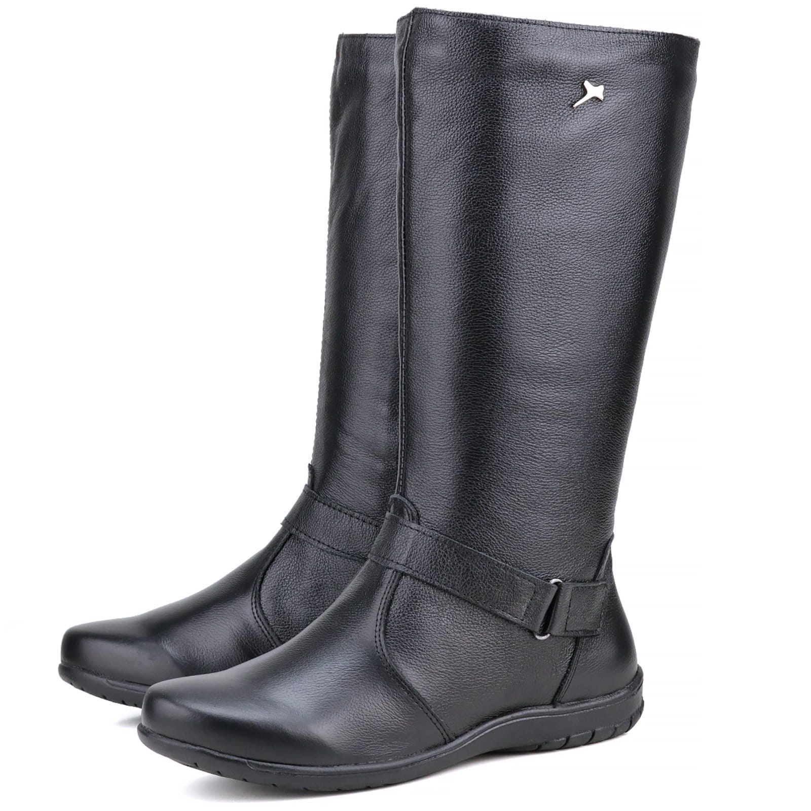 Vista 2 Bota Rasteira Mr. Gutt de Couro Cano longo Preta Mr. Gutt preto