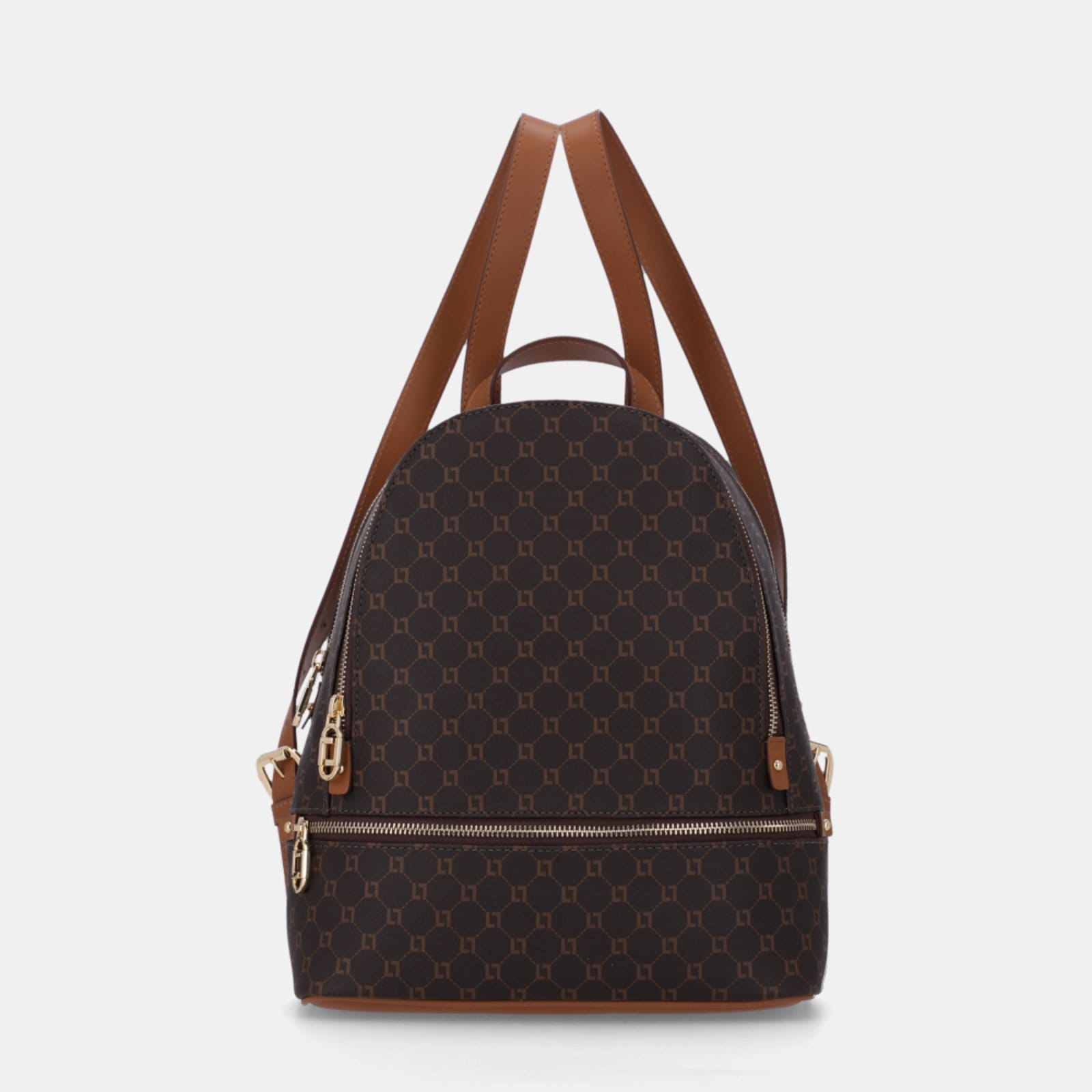 Mochila Monograma Mocca/Amêndoa - 10001018 Luz Da Lua Marrom