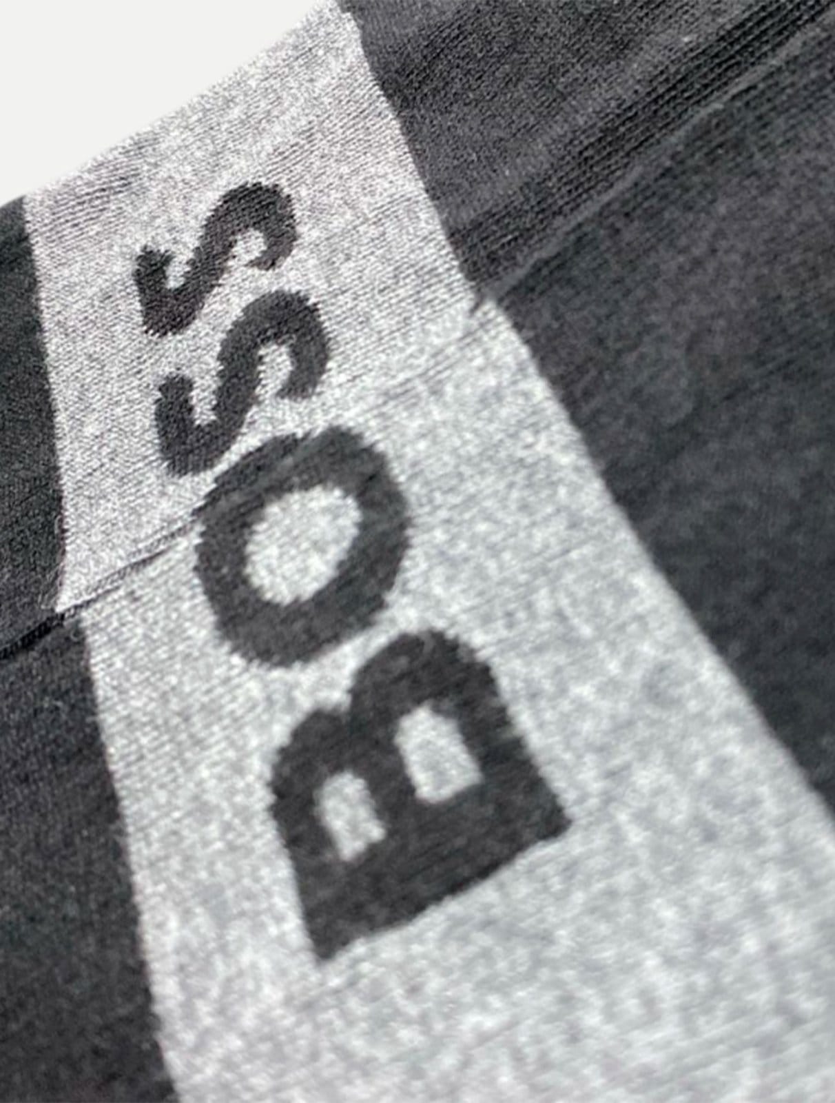 Vista 2 Meia Hugo Boss 2/UN AS Logo CC Preta/ Cinza Hugo Boss preto