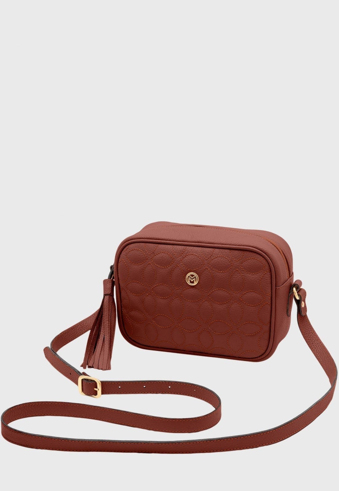 Bolsa Transversal Couro Mariart Gardênia Terracota