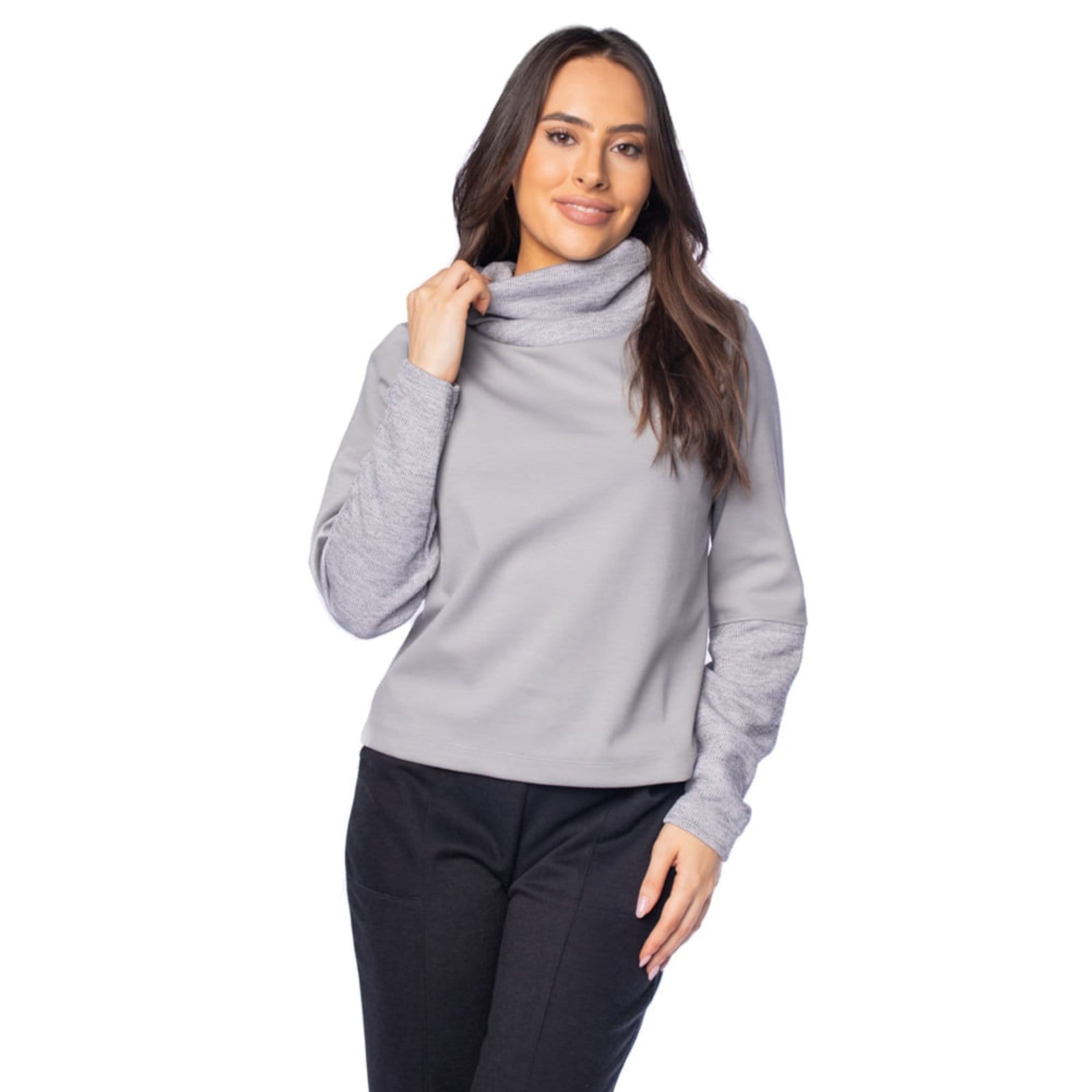 Blusão Feminino Olho Fatal Gola Alta Canelada