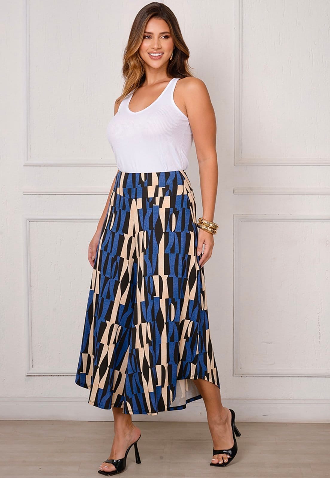 Calça Pantacourt com Cós BBonnie Noemi Geo