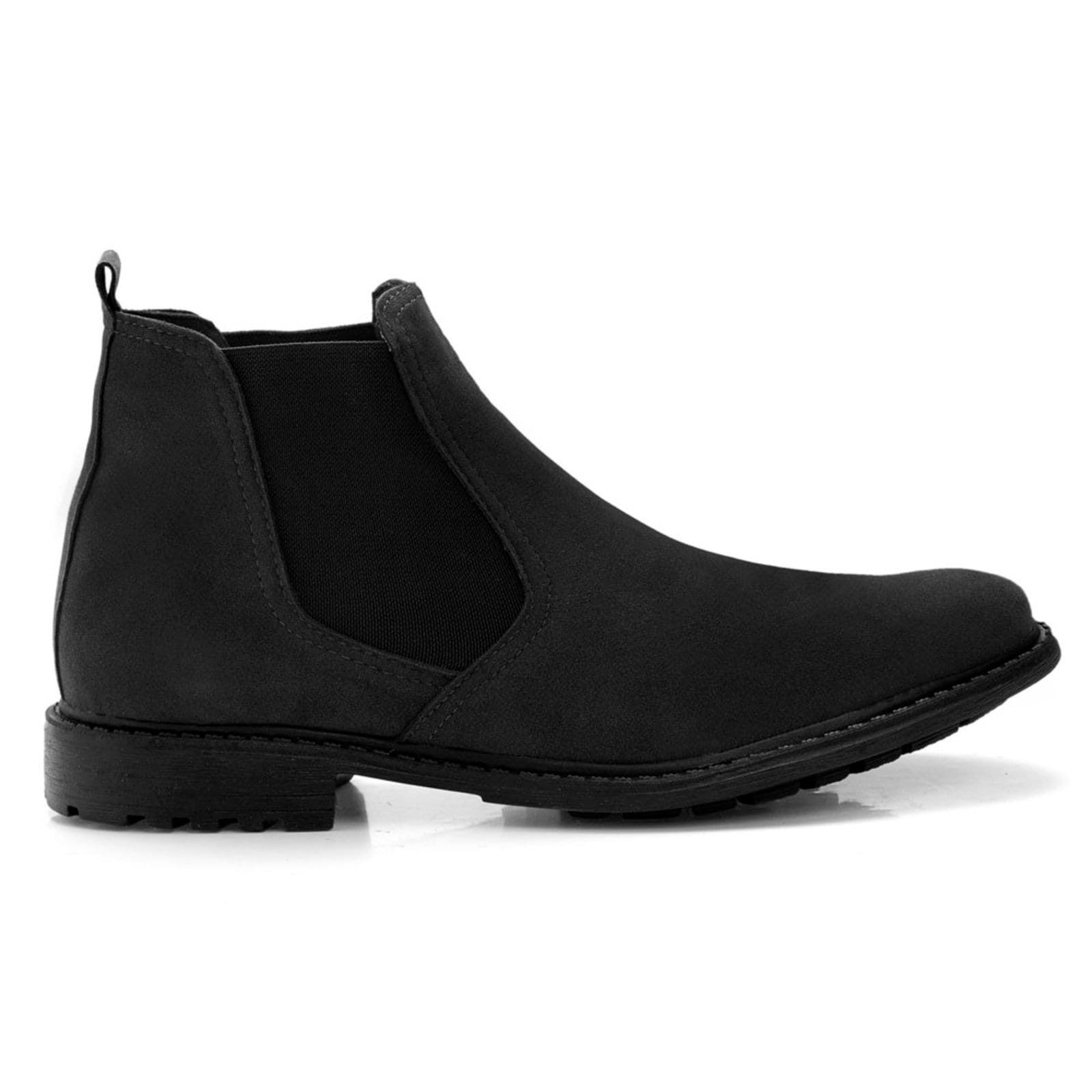Vista 2 Botina Masculina bota Cowboy Texana Preta Lavini Shoes preto