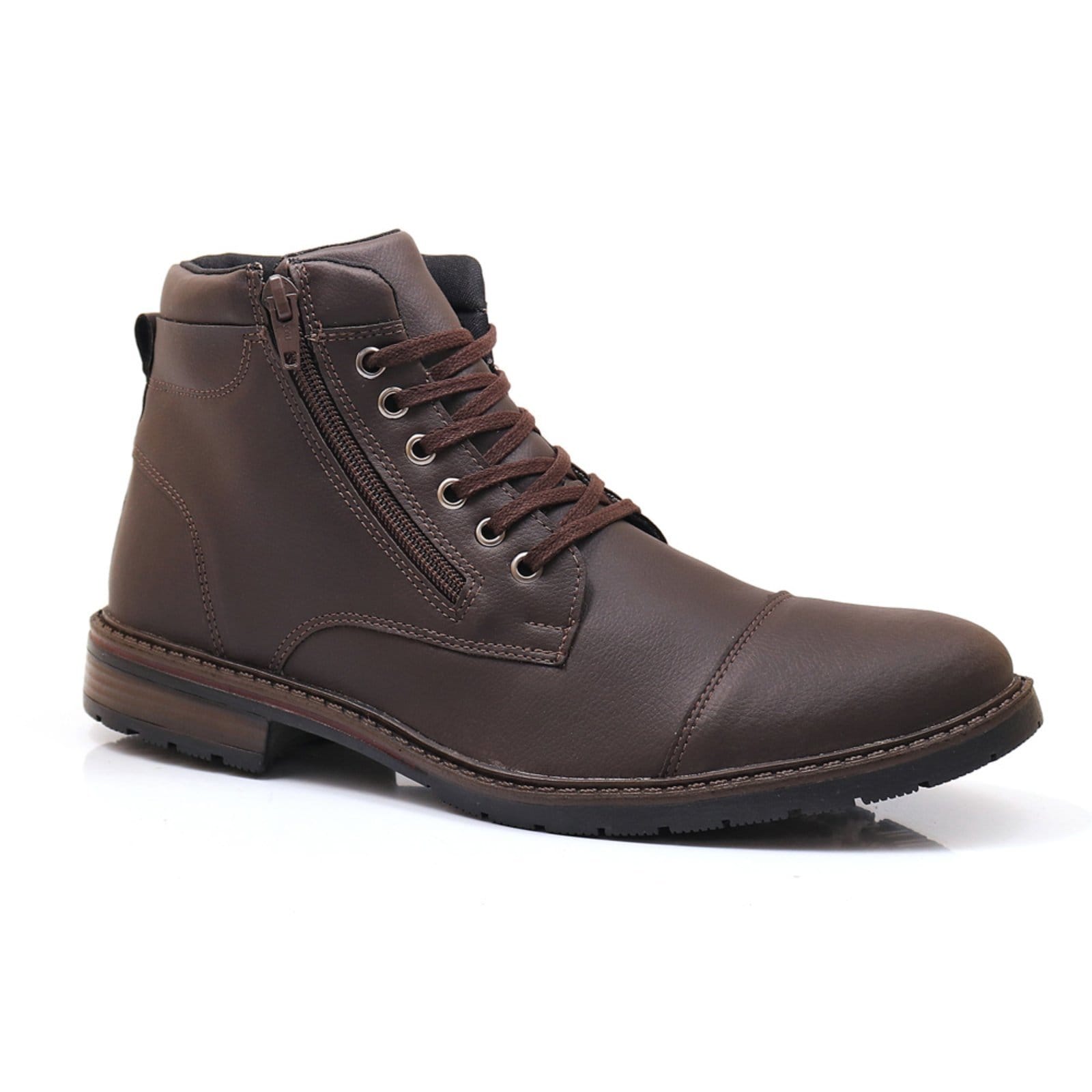 Vista 2 Kit 2 Pares Bota Masculina Bredeni Com Ziper State Preto/Marrom BREDENI multicolorido