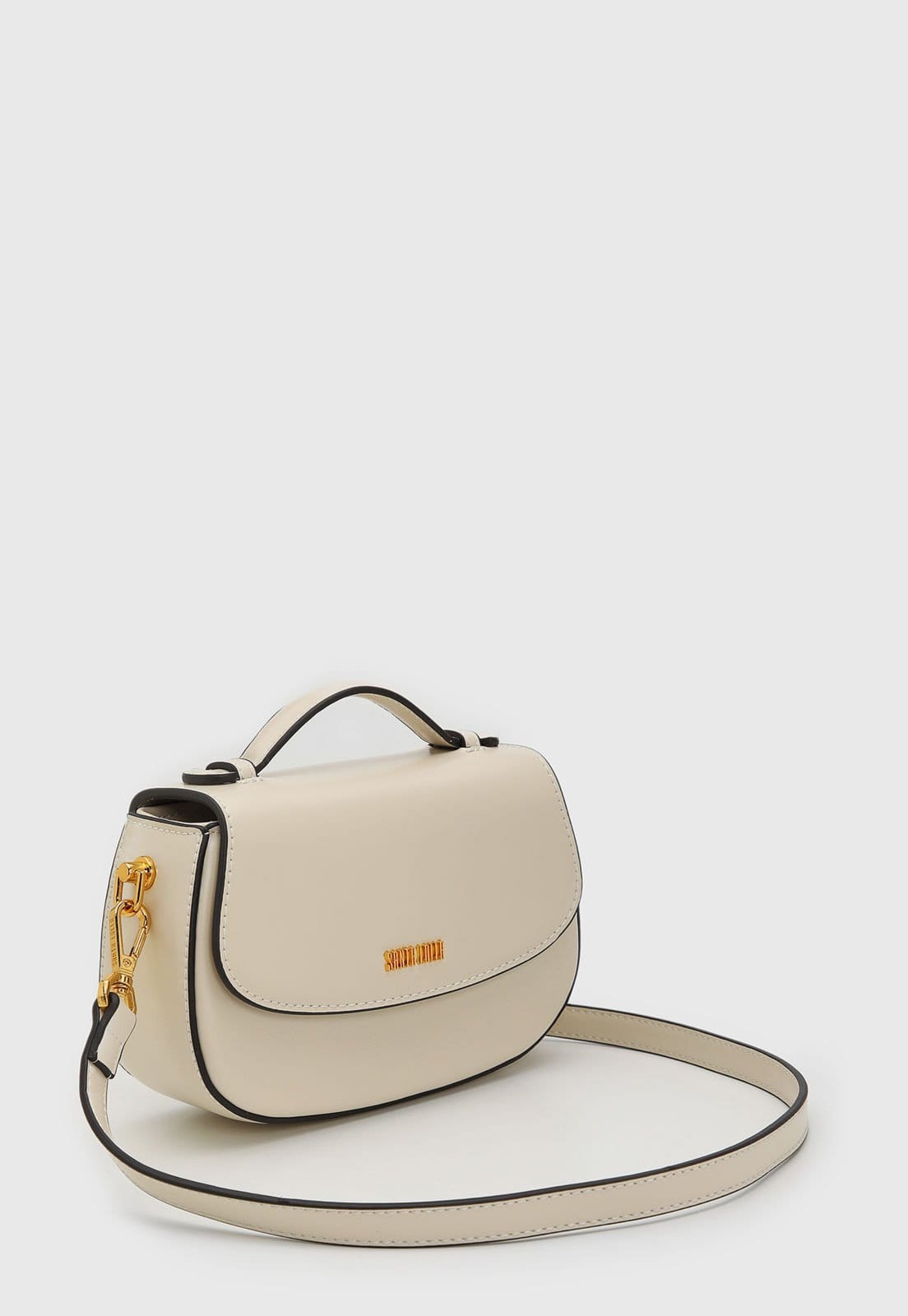 Vista 2 Bolsa Feminina Santa Lolla Estruturada Off-White Santa Lolla off-white white