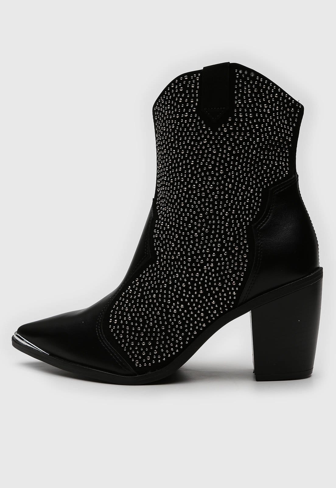 Bota Western Vizzano Cano Baixo Preta