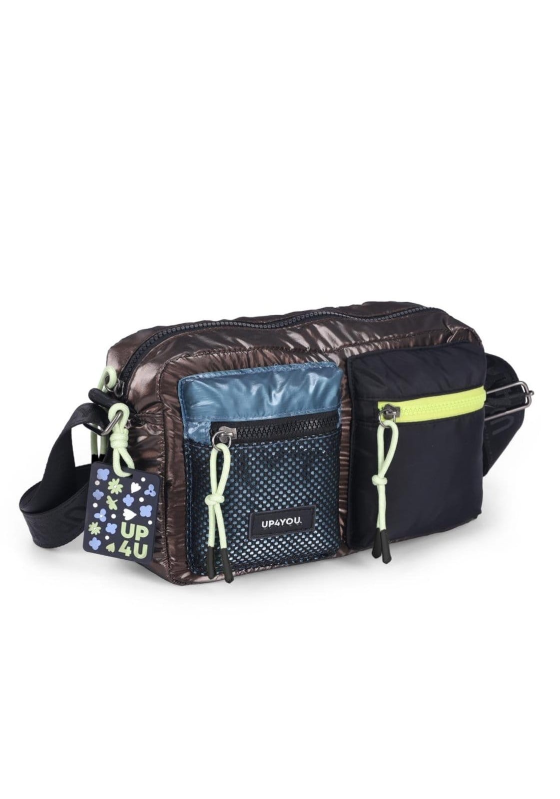 Vista 2 Infantil - Bolsa Esportiva Transversal Retangular Up4You Up4you dourado