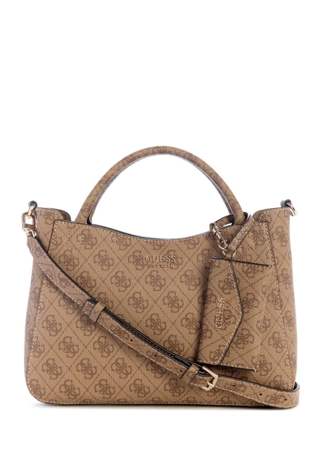 Bolsa Guess Brenton Sml Girlfriend Satchel Bege