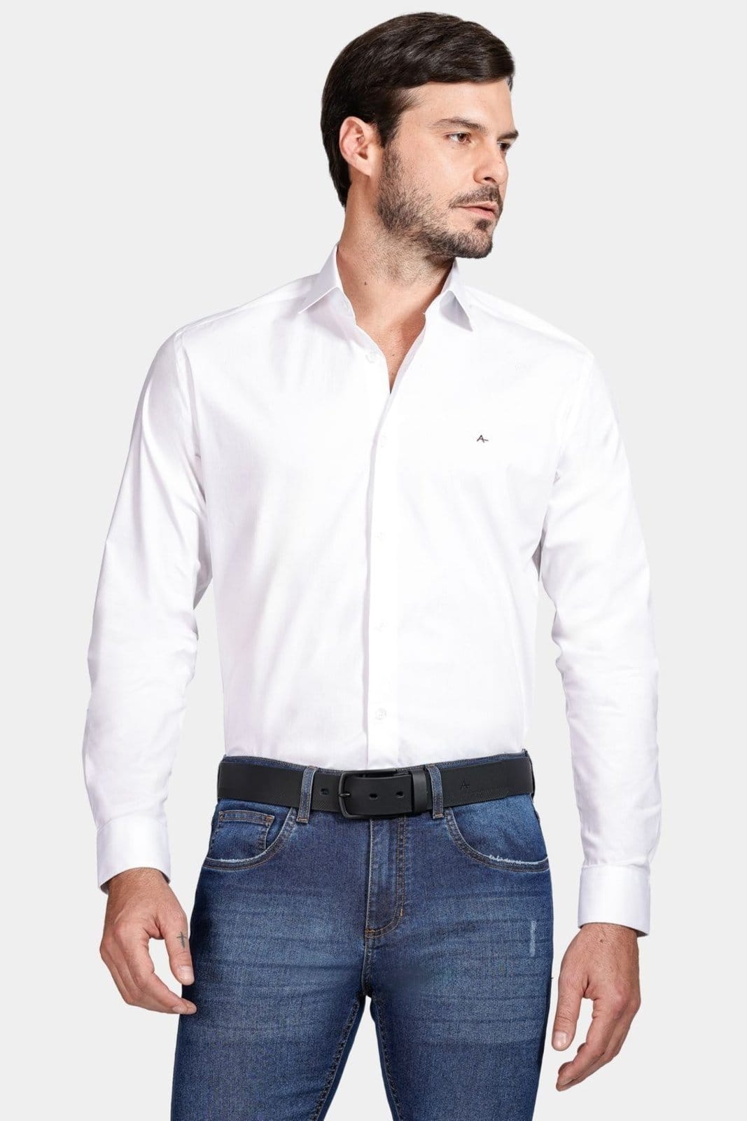 Vista 2 Cinto de Couro Com Estampa 40mm Out (Pa) Preto Aramis incolor