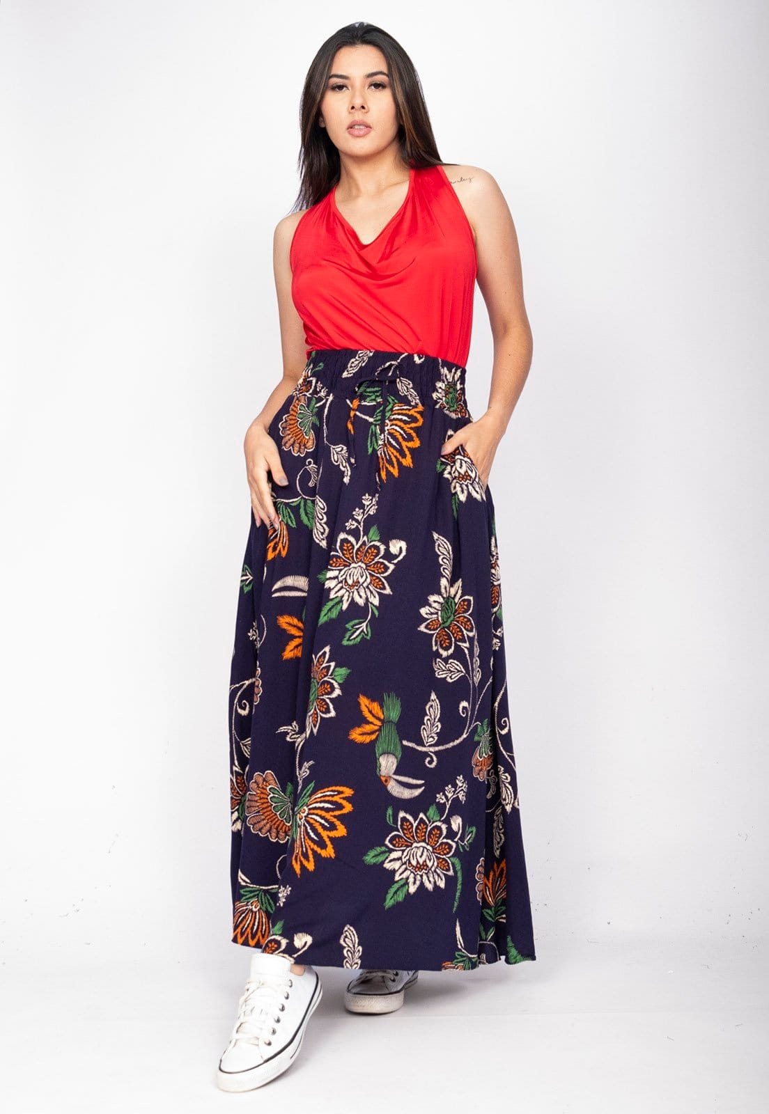 Saia Longa Amazonia Vital Viscose Estampa Florenza - 2