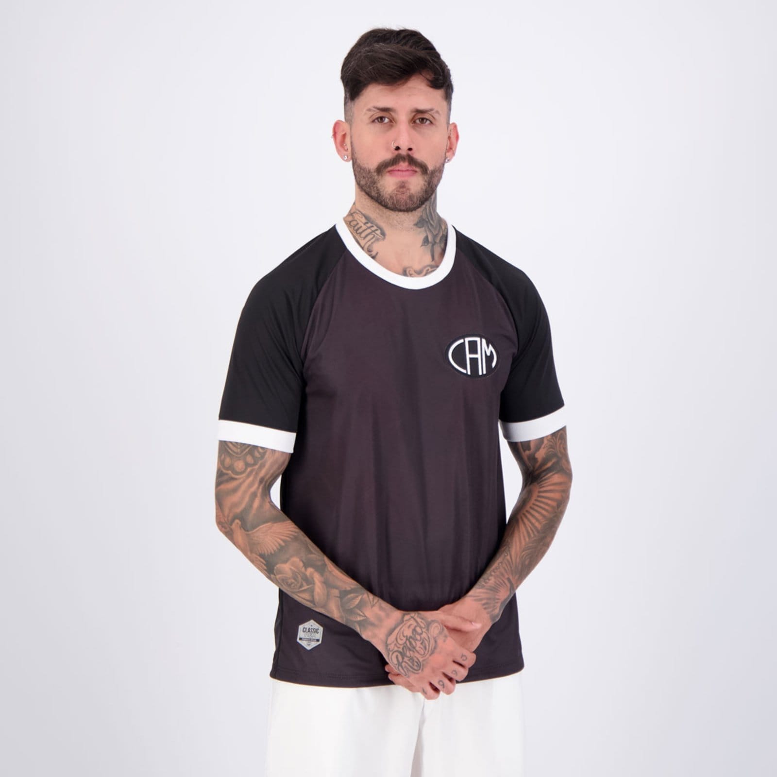 Vista 2 Camisa Atlético Mineiro Classic II Preta Retrômania preto
