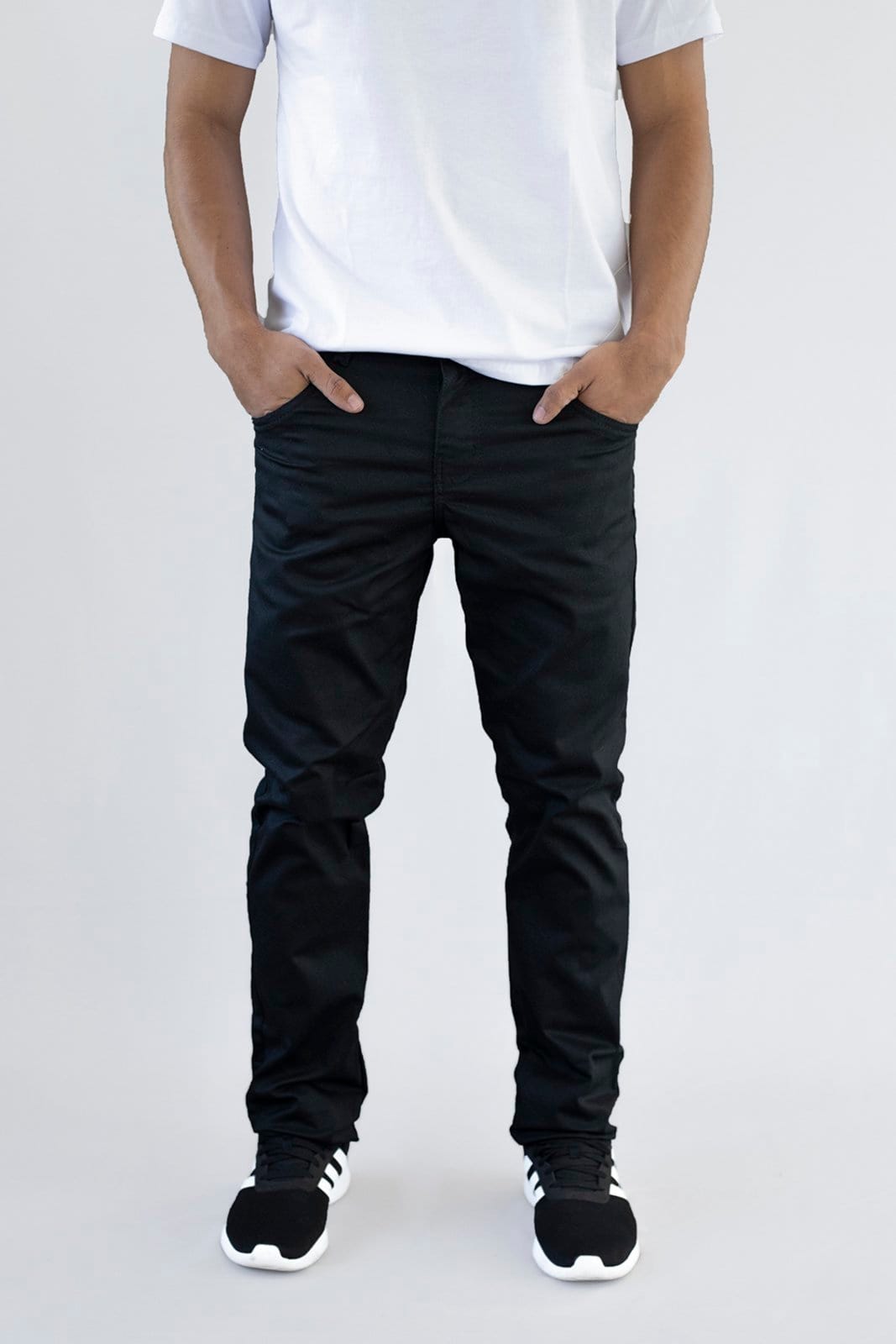 Vista principal Calça Sarja Masculina Versatti Preta Roma II Versatti preto