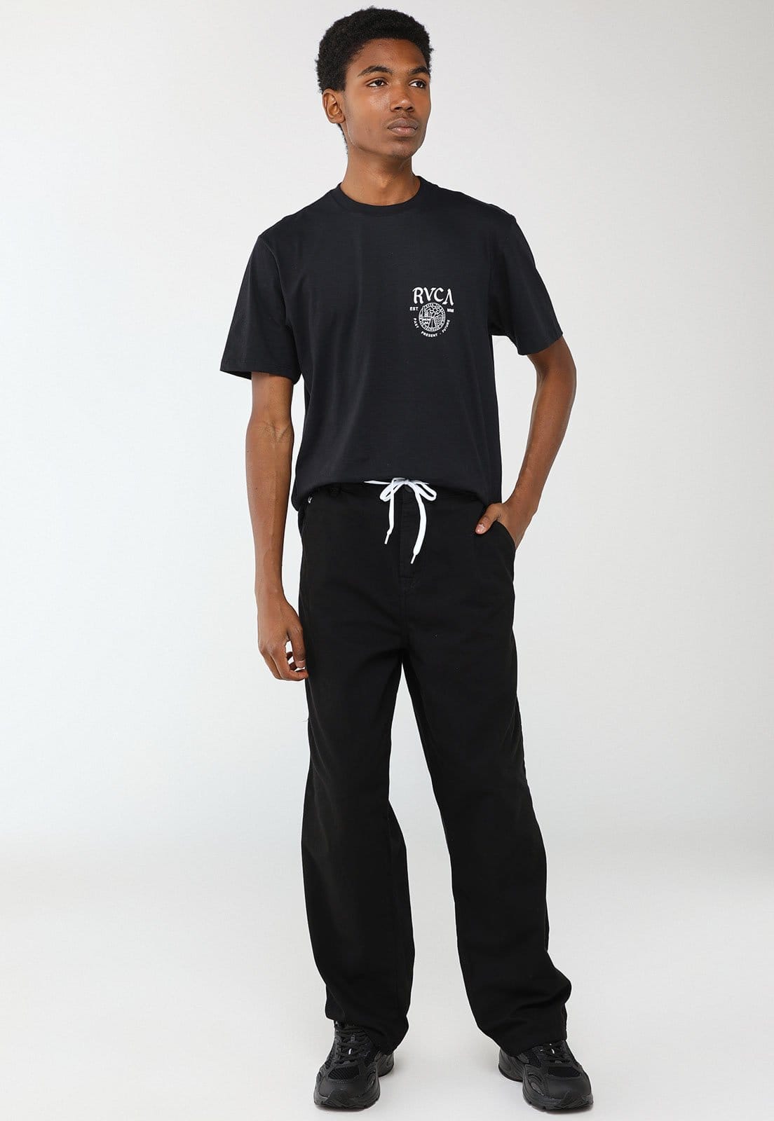 Vista 2 Calça Masculina DC Shoes Worker Baggy Twill Preta DC Shoes preto