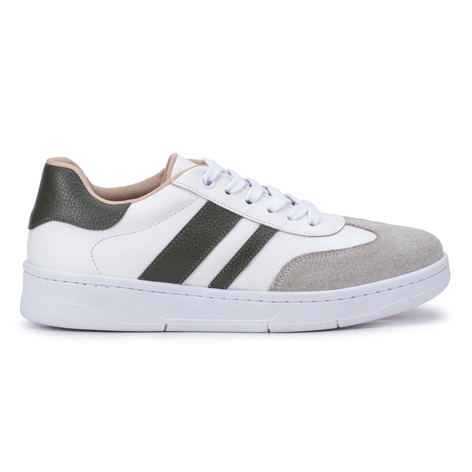 Vista principal Tênis Feminino Bella Nina Couro Casual Confortável Moderno Caminhada Branco Com Bella Nina preto