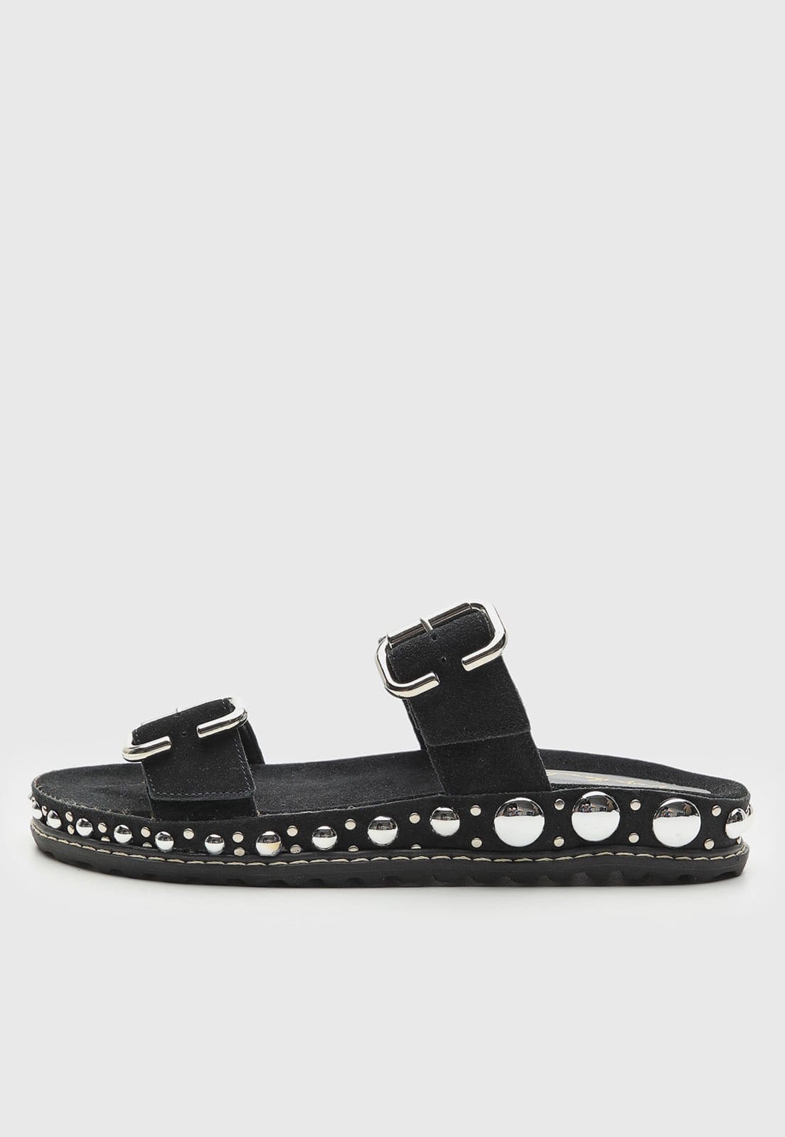 Rasteira Feminina Luiza Barcelos Tachas Preta