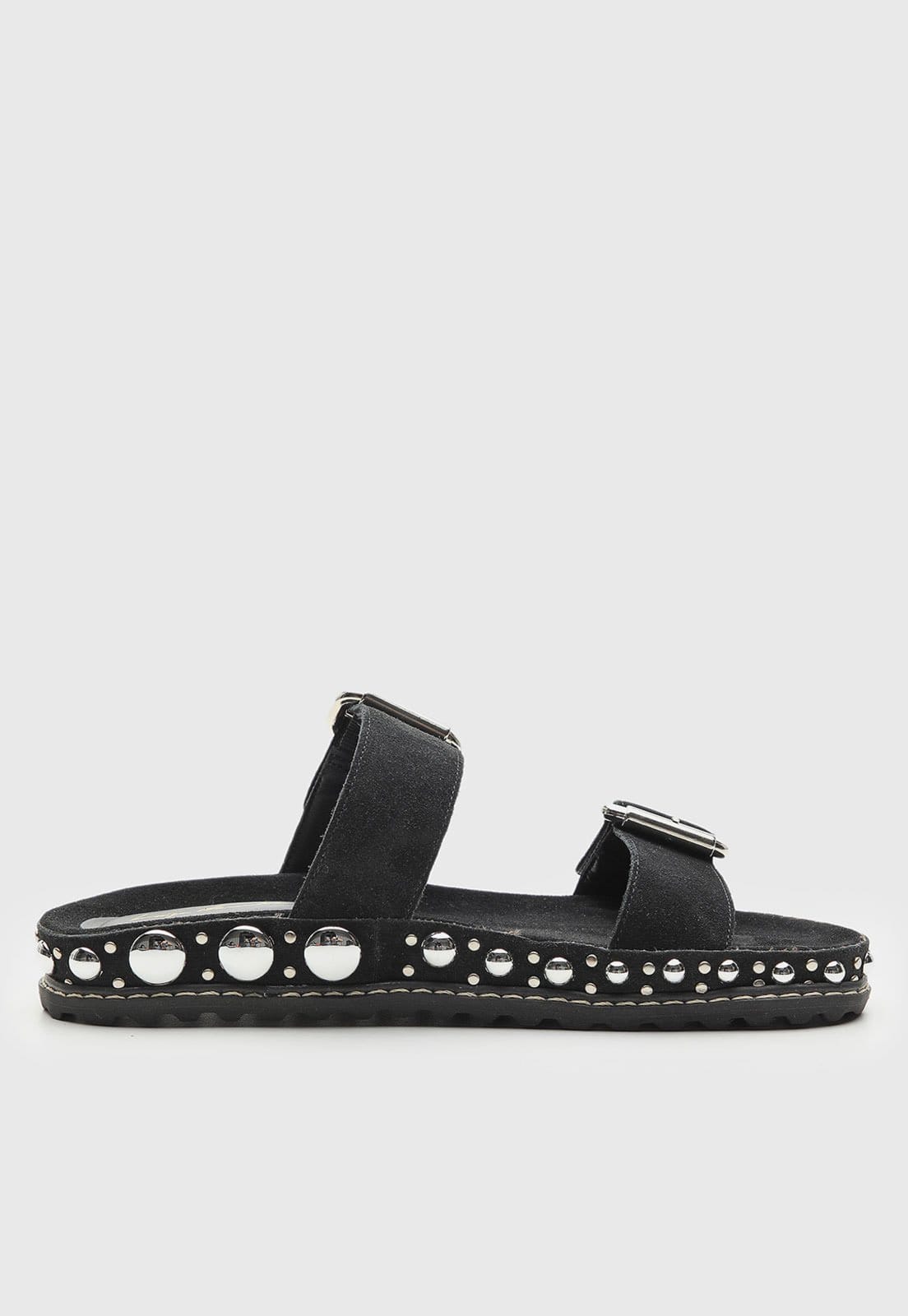 Vista 2 Rasteira Feminina Luiza Barcelos Tachas Preta Luiza Barcelos preto