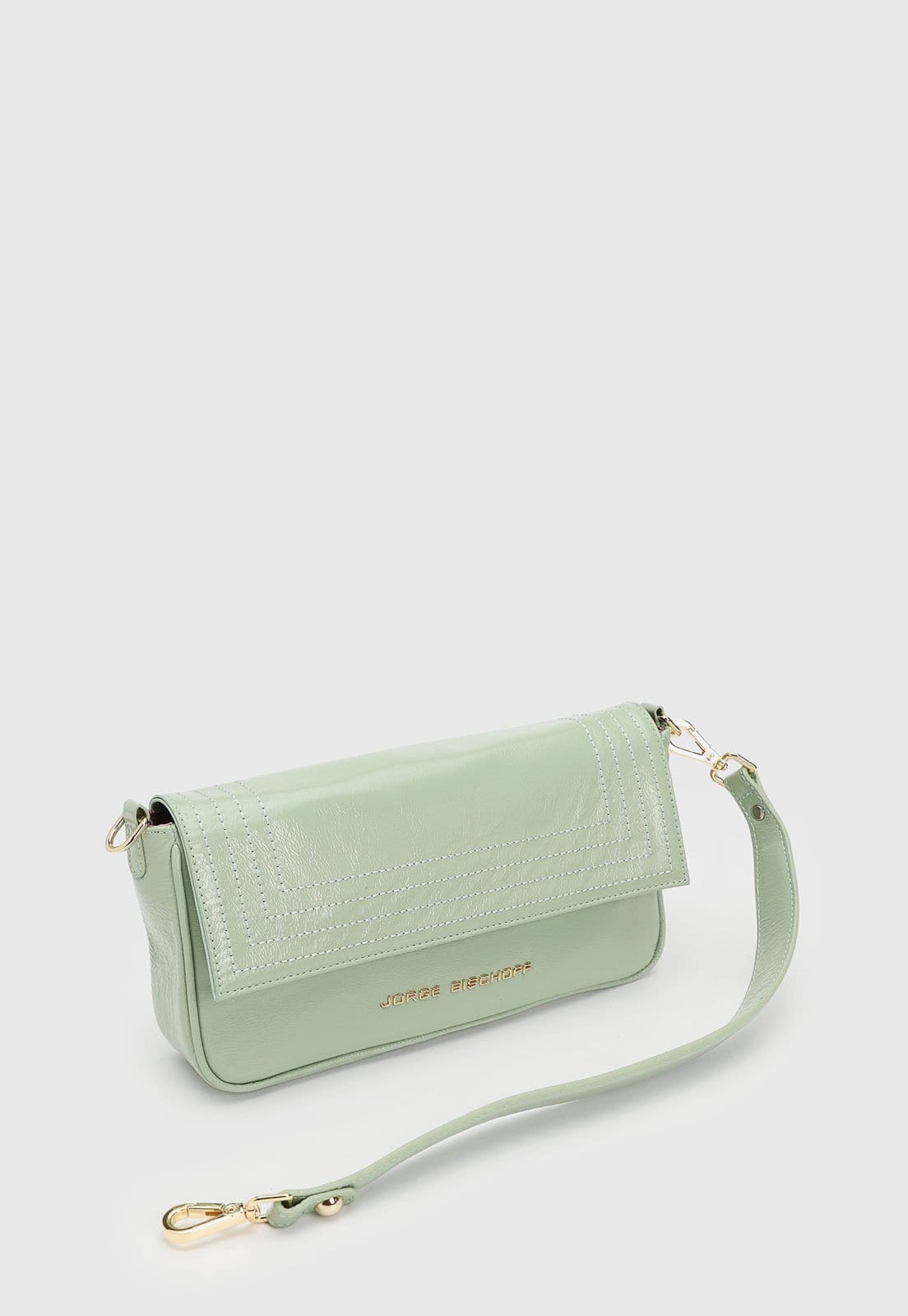 Vista 2 Bolsa Feminina Jorge Bischoff Média Alça Removível Jorge Bischoff verde
