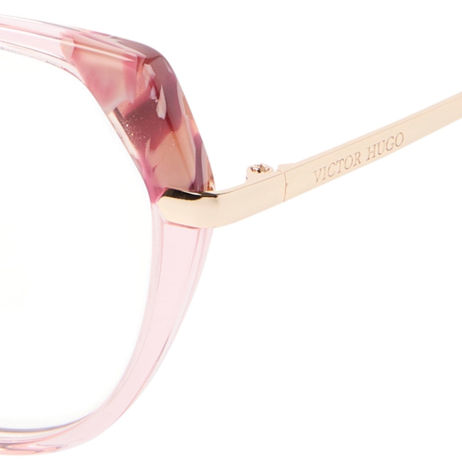 Vista 2 Armação de Óculos Victor Hugo VH1902 829 Crystal Victor Hugo rosa