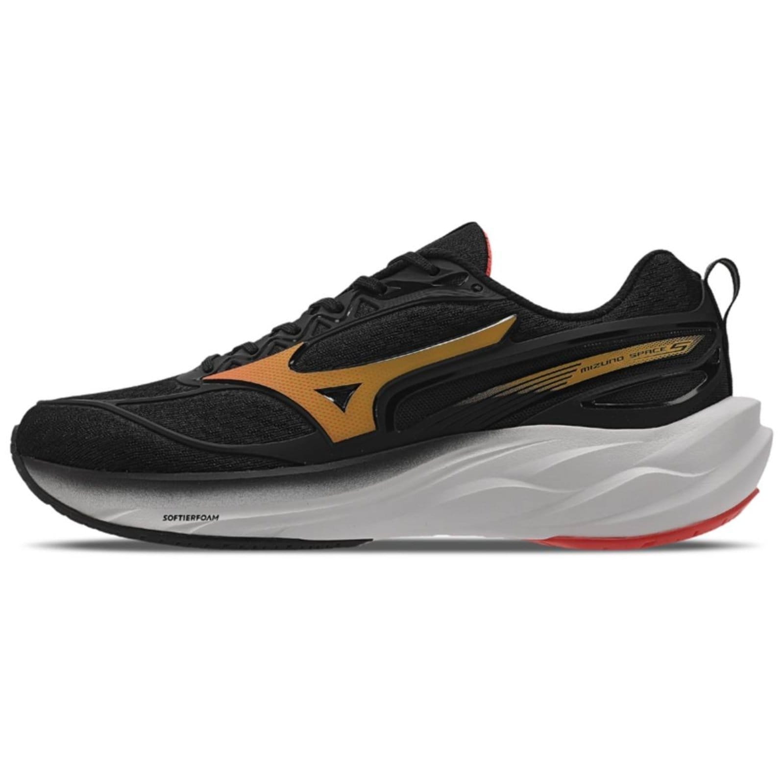 Vista 2 Tênis Mizuno Space 5 - Masculino Laranja Mizuno preto