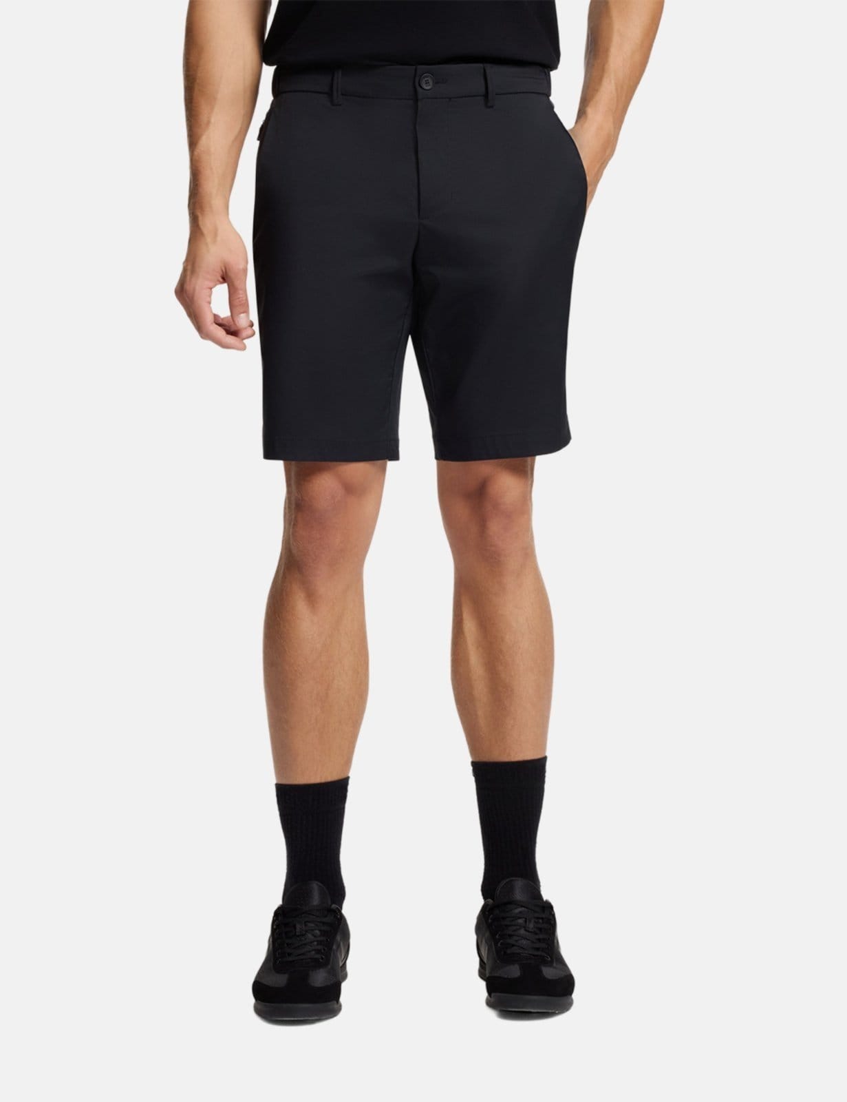 Bermuda Hugo Boss Masculina Regular Fit S_Phoenix Pro Preta