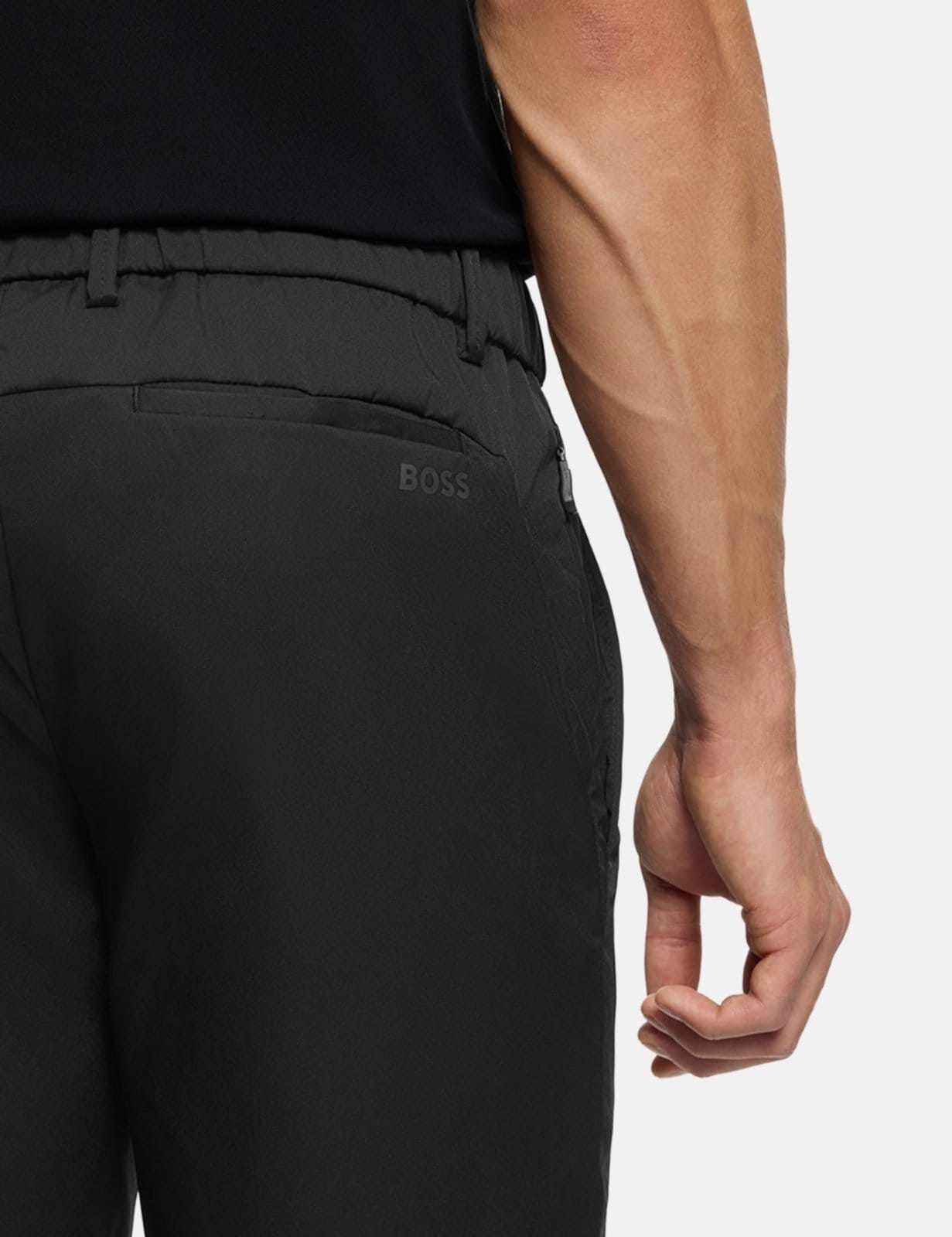 Vista 2 Bermuda Hugo Boss Masculina Regular Fit S_Phoenix Pro Preta Hugo Boss preto