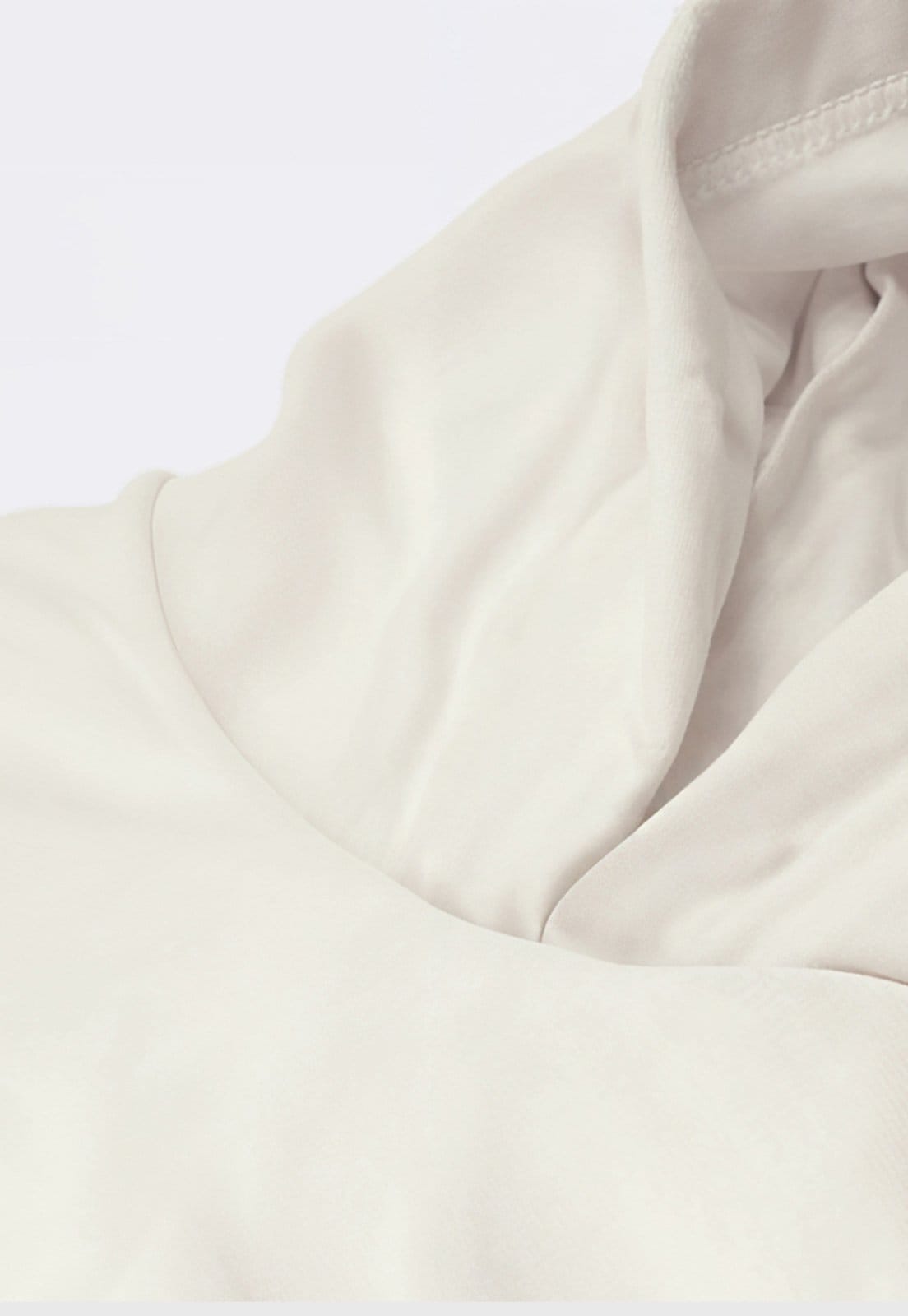 Vista 2 Blusa de Frio Moletom Flanelado Benellys Believe Canguru Off White Benellys branco white