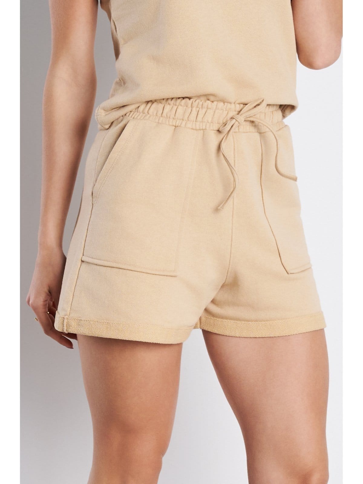 Short Feminino MeuJeans Amora Moletinho Cappuccino