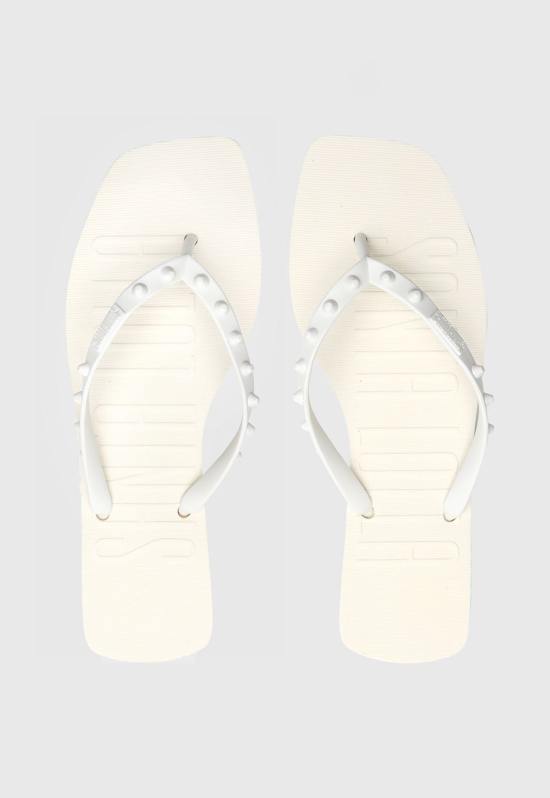 Chinelo Santa Lolla Spikes Branca