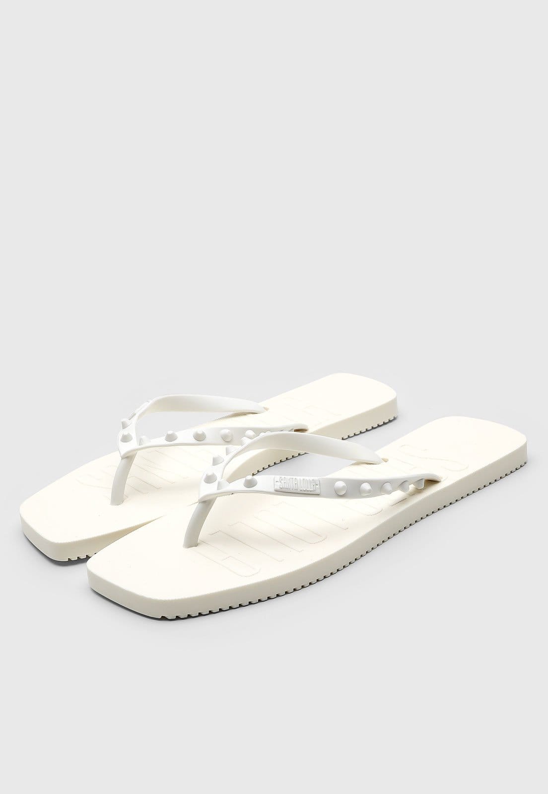Vista 2 Chinelo Santa Lolla Spikes Branca Santa Lolla branco