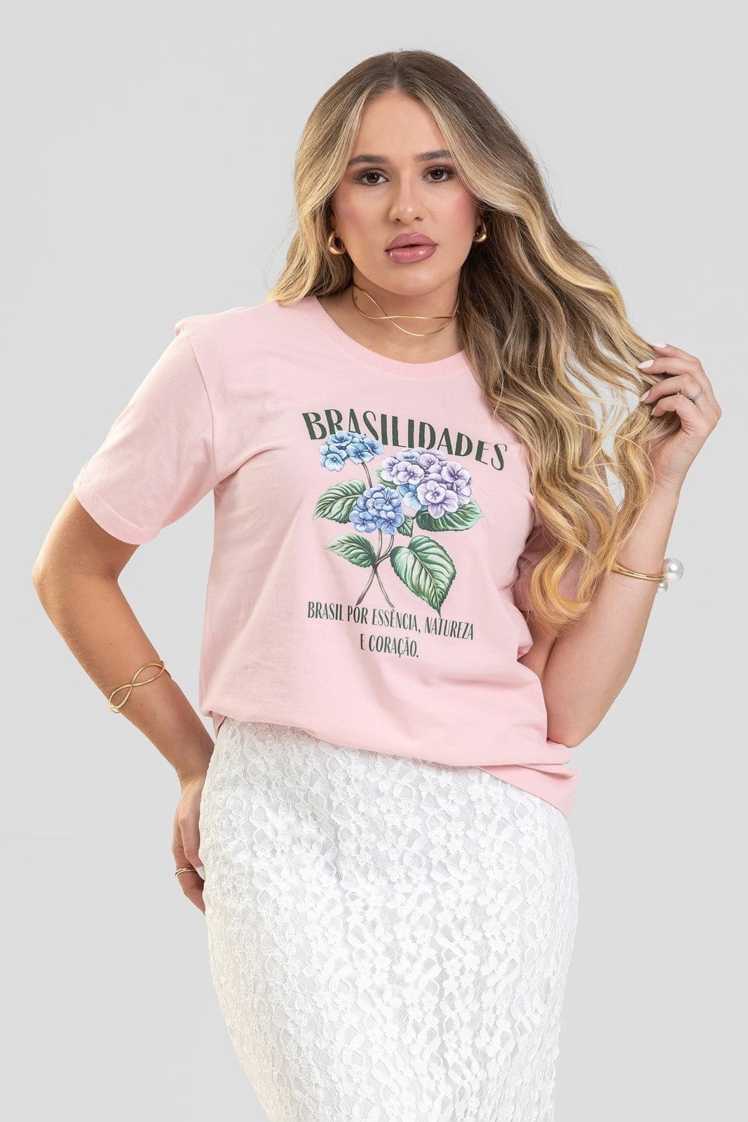 Camiseta Feminina Cianitas Estampa Brasilidades - 2