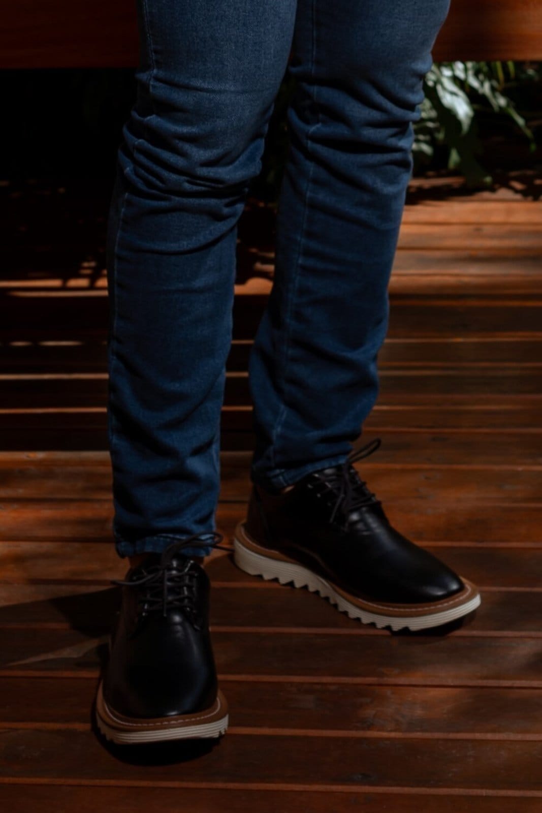 Vista 2 Thezb Sapato Social Oxford LucaTratorado Confortável Masculino Social Brogue THEZB preto