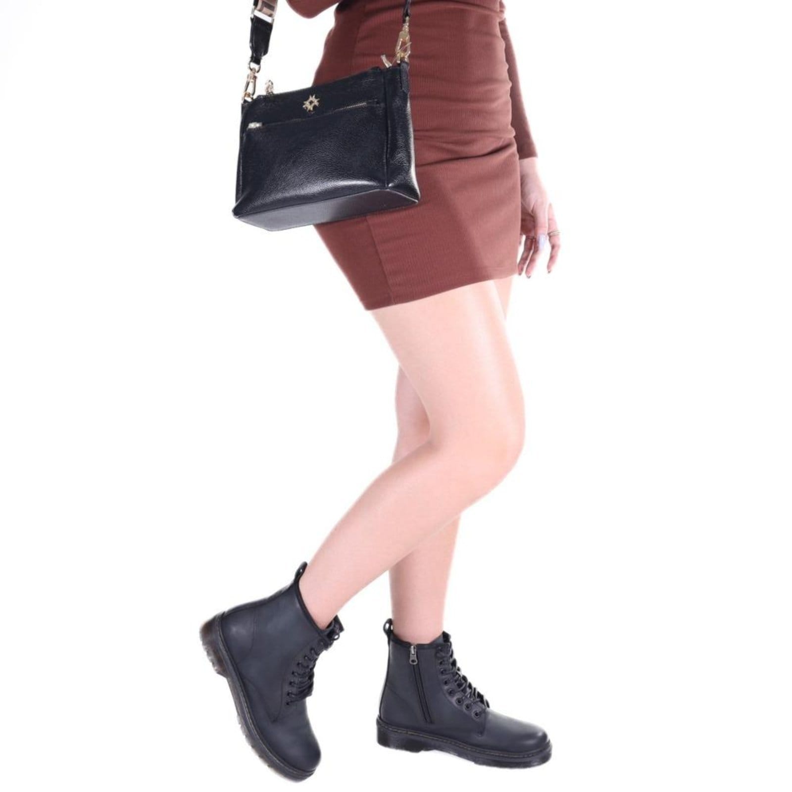 Vista 2 Bota Coturno Feminina Zariff Way003 Preto Zariff incolor