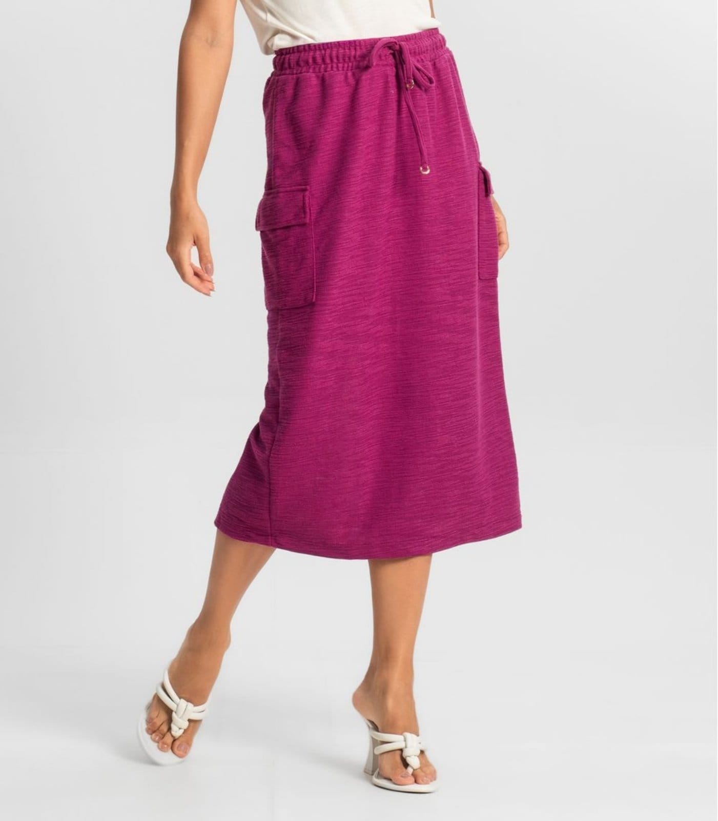 Vista 2 Saia Feminina Midi Endless Endless roxo