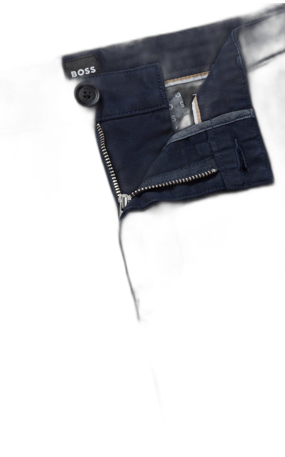 Vista 2 Shorts Slim Fit Em Gabardine De Algodão Stretch Boss azul marinho