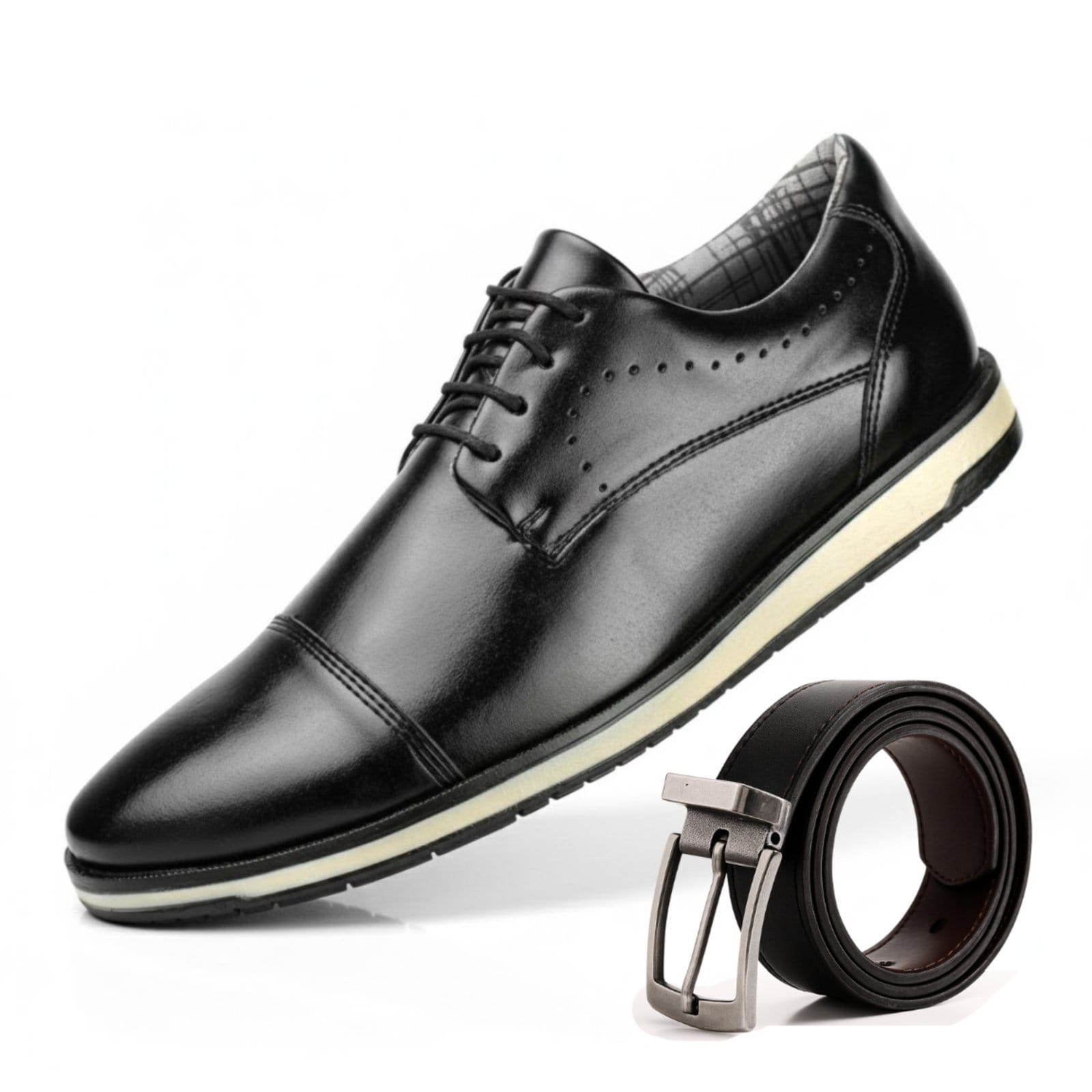 Sapato Social Sapatofran Masculino Oxford + Cinto Kit