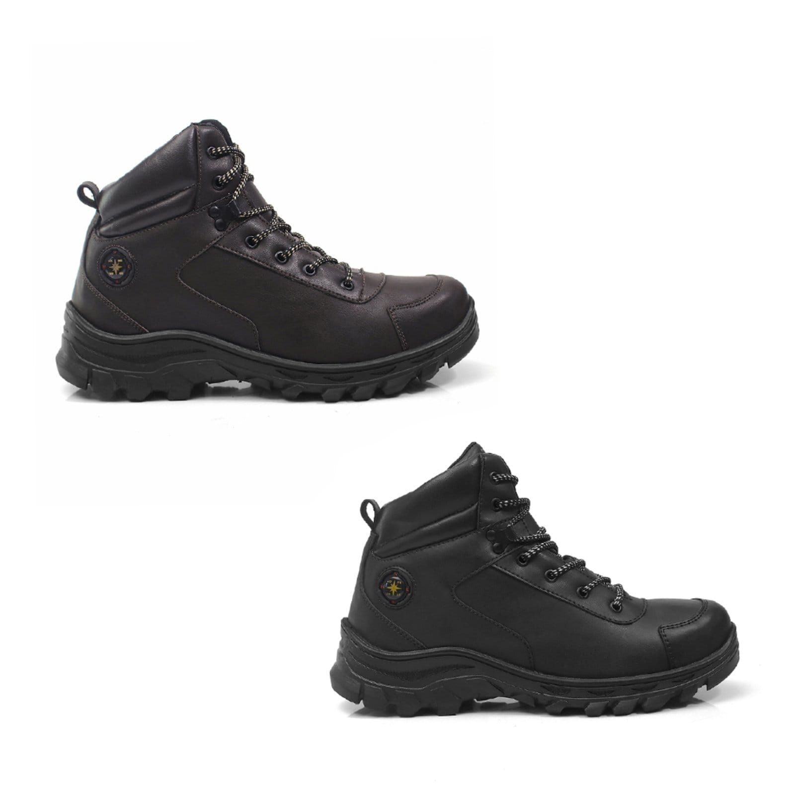 Kit 2 Pares de Bota Masculina Bredeni Adventure Montain Café Preto/Marrom