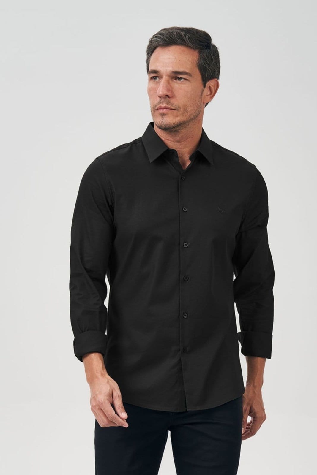 Camisa Básica Manga Longa Masculina Acostamento