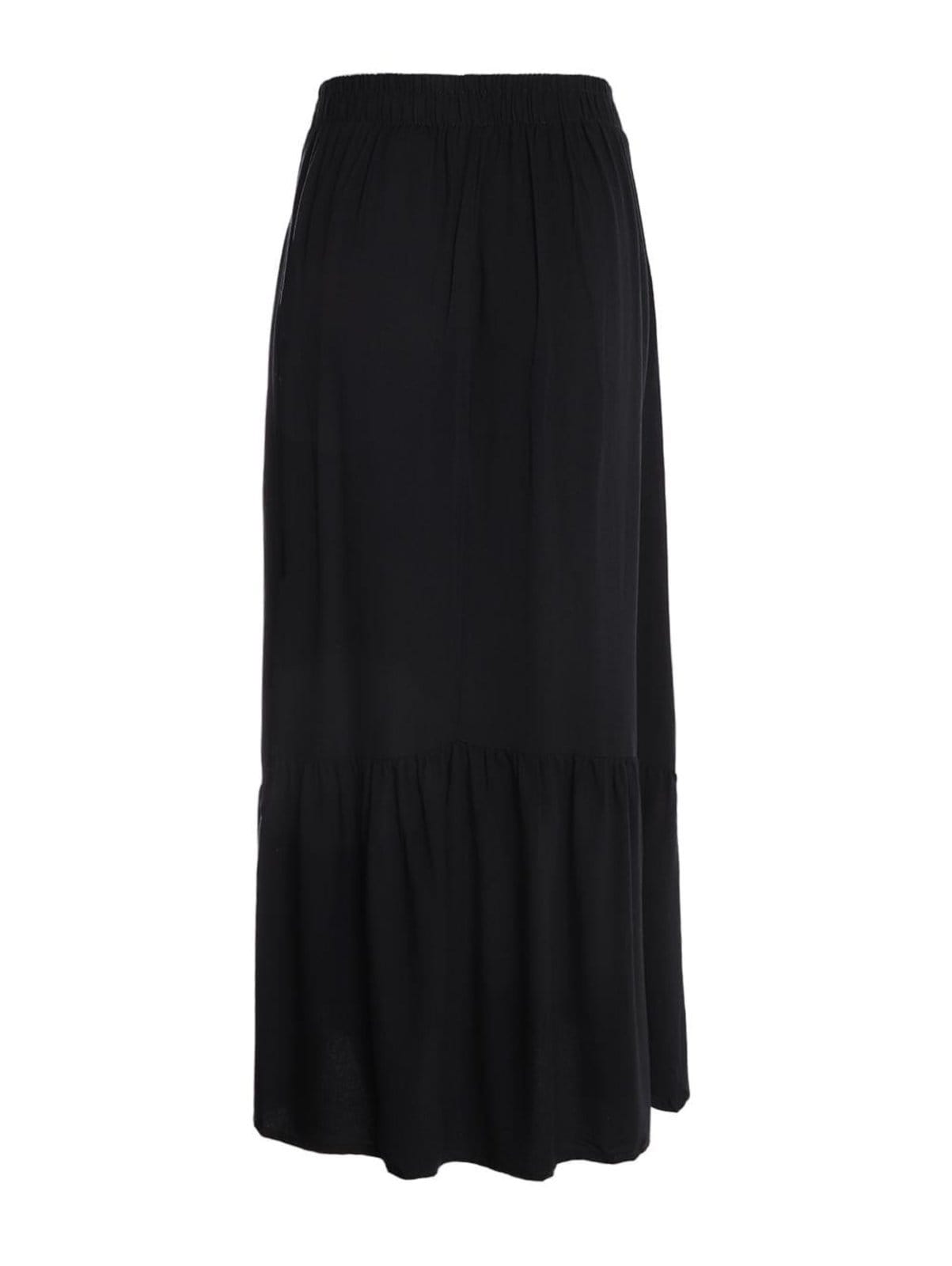 Vista 2 Saia Malha Crepe Midi Feminina Bright Girl'S preto