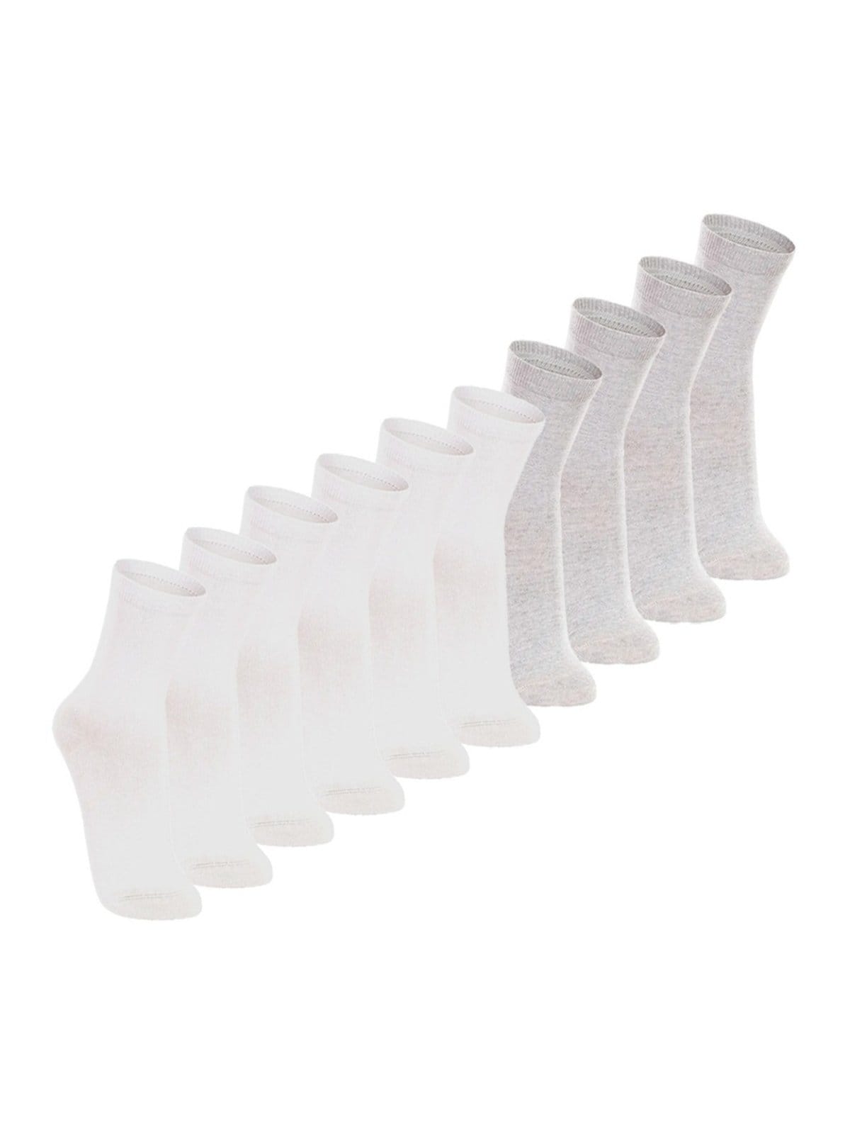 Vista principal Kit com 10 Pares de Meias Cano Longo Lupo Lupo branco