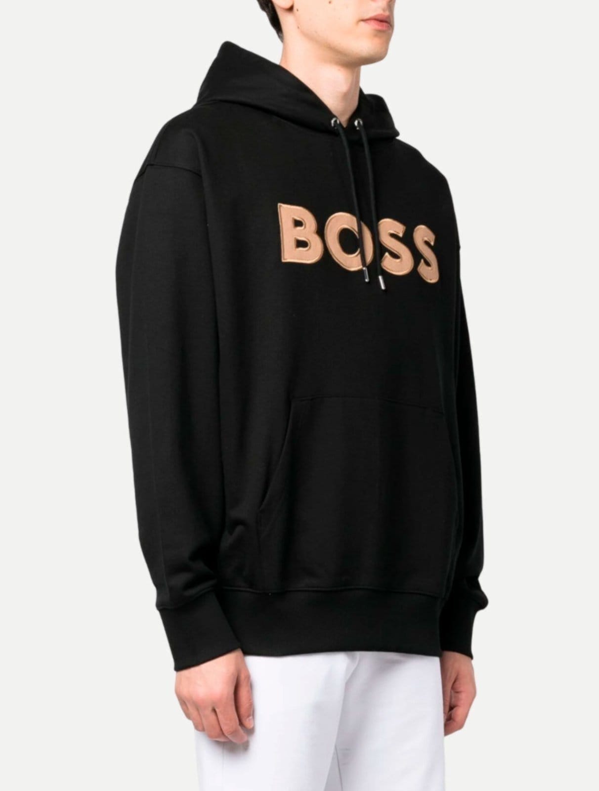 Vista 2 Blusa Hugo Boss Masculina Moletom Sullivan 11 Preta Hugo Boss preto